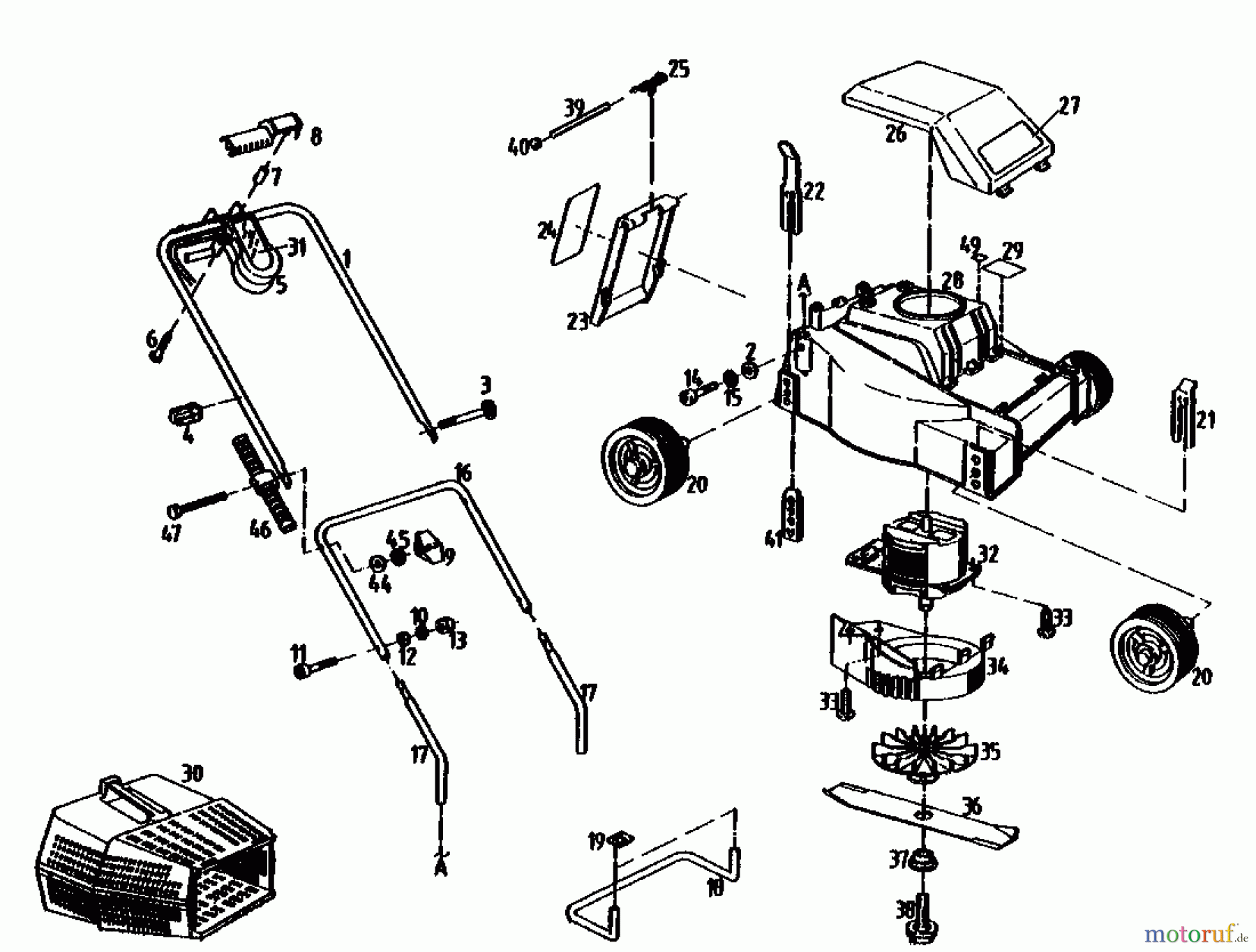  Golf Elektromäher TURBO 32 02845.06  (1990) Grundgerät