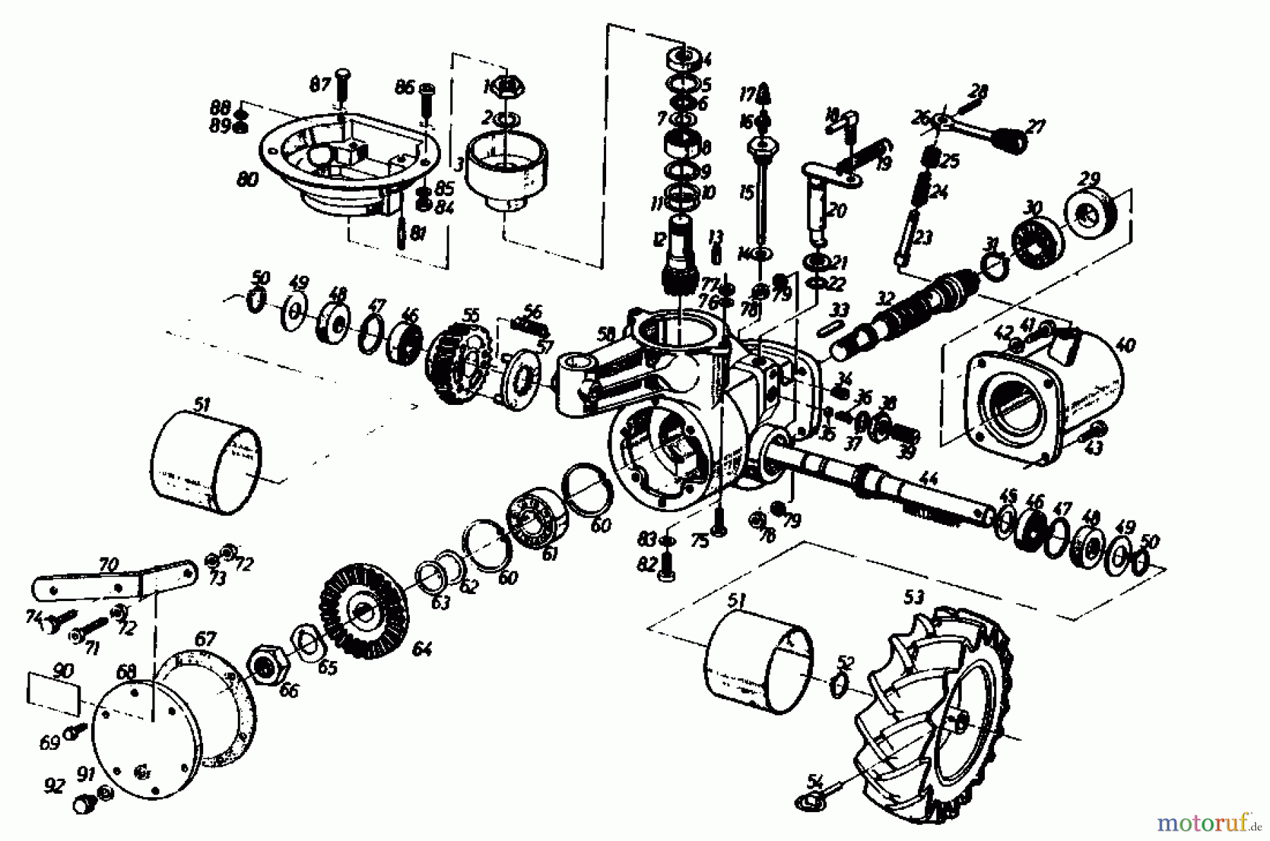  Gutbrod Balkenmäher BM 100-2/G 07507.01  (1990) Getriebe