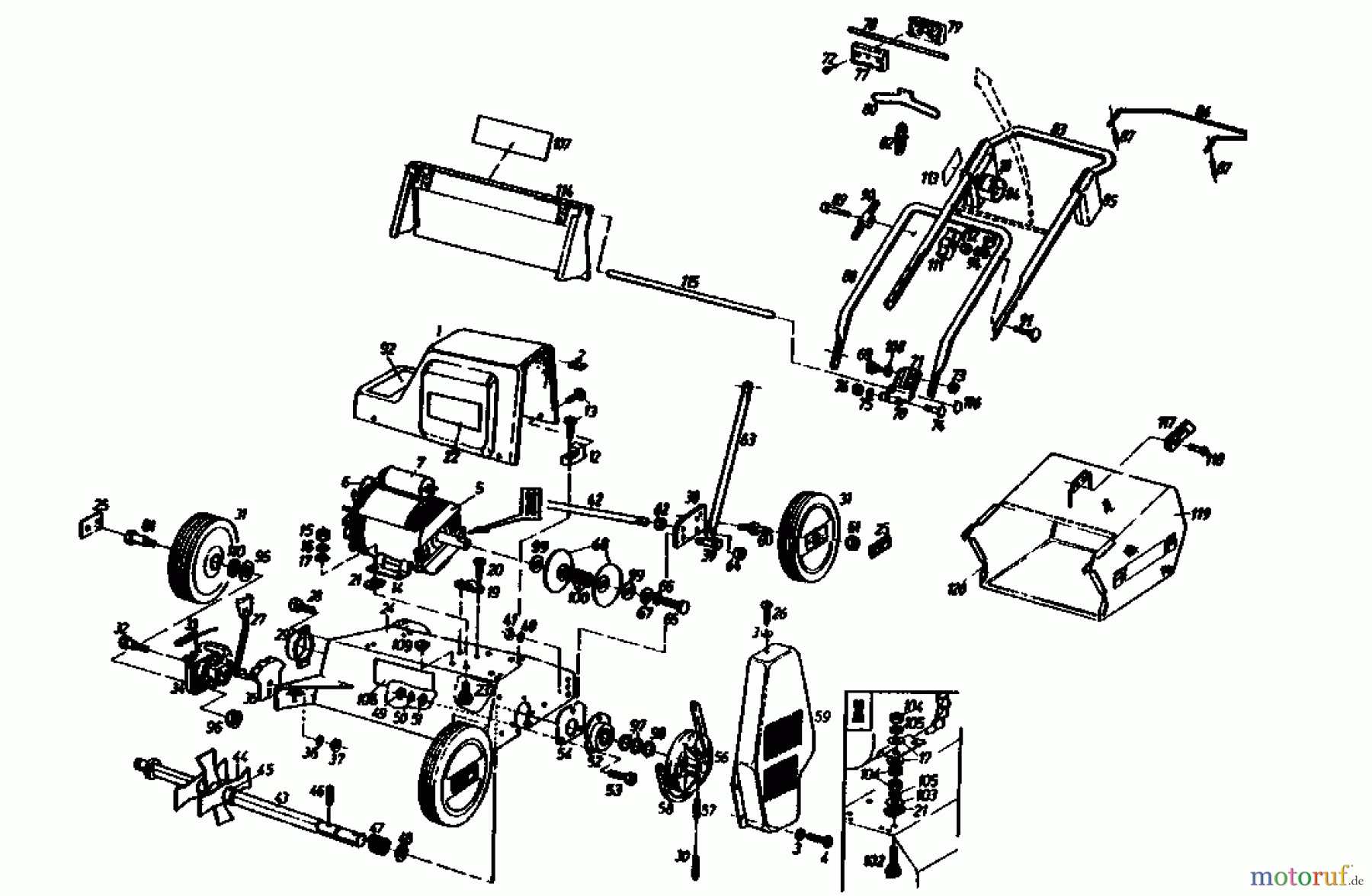  Gutbrod Scarificateur électrique MVE 400 04009.01  (1990) Machine de base