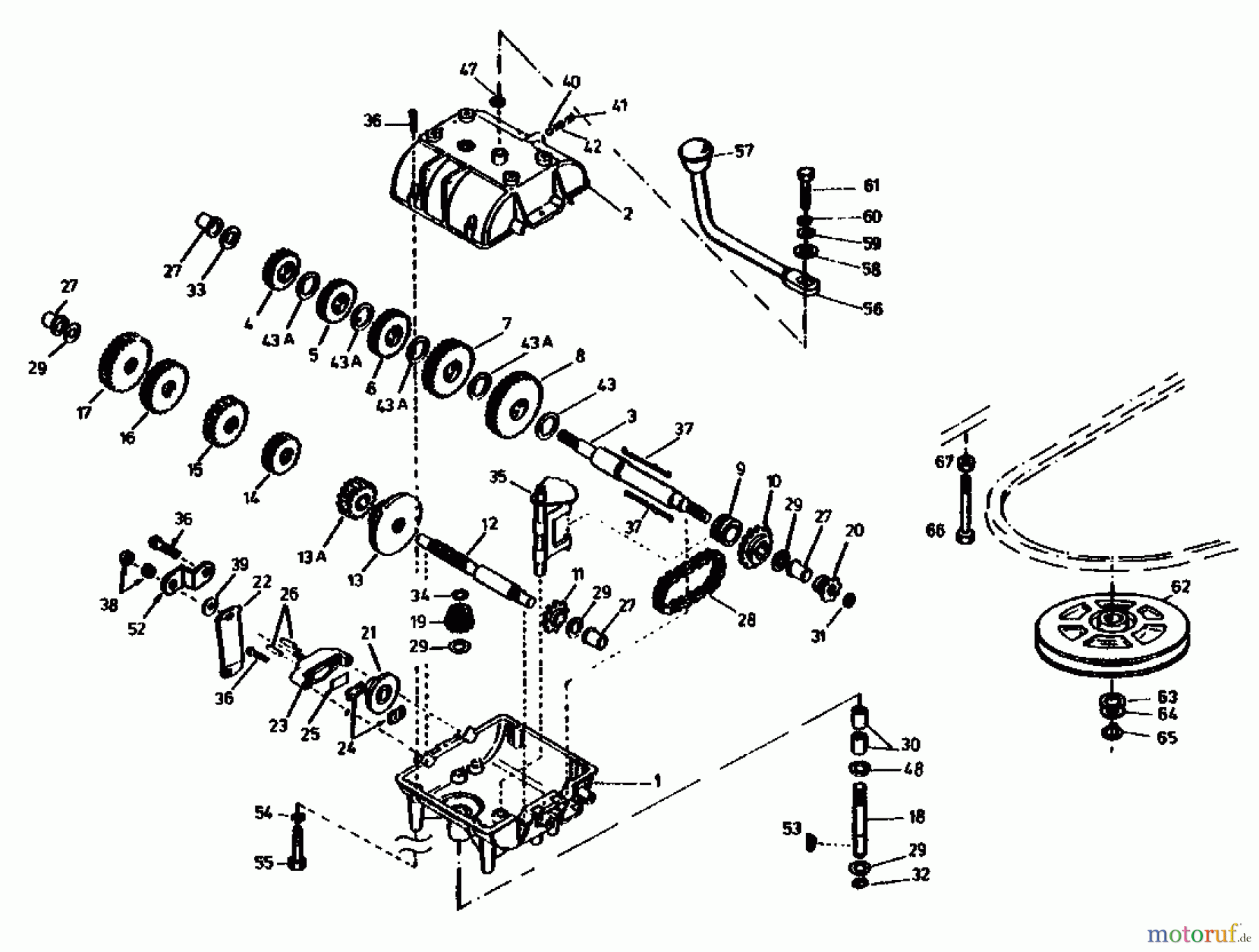  Gutbrod Rasentraktoren Sprint 1000 E 02840.04  (1991) Getriebe