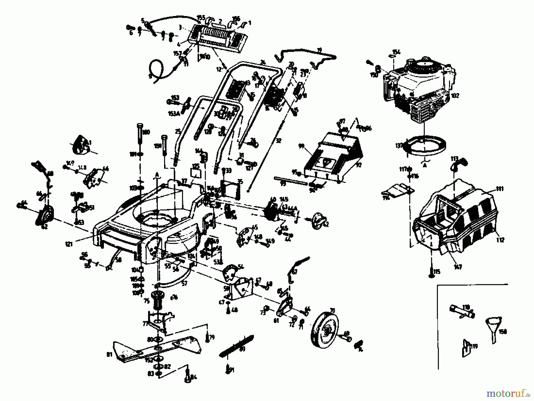  Gutbrod Motormäher mit Antrieb HB 47 R-4 BS 04001.01  (1992) Grundgerät