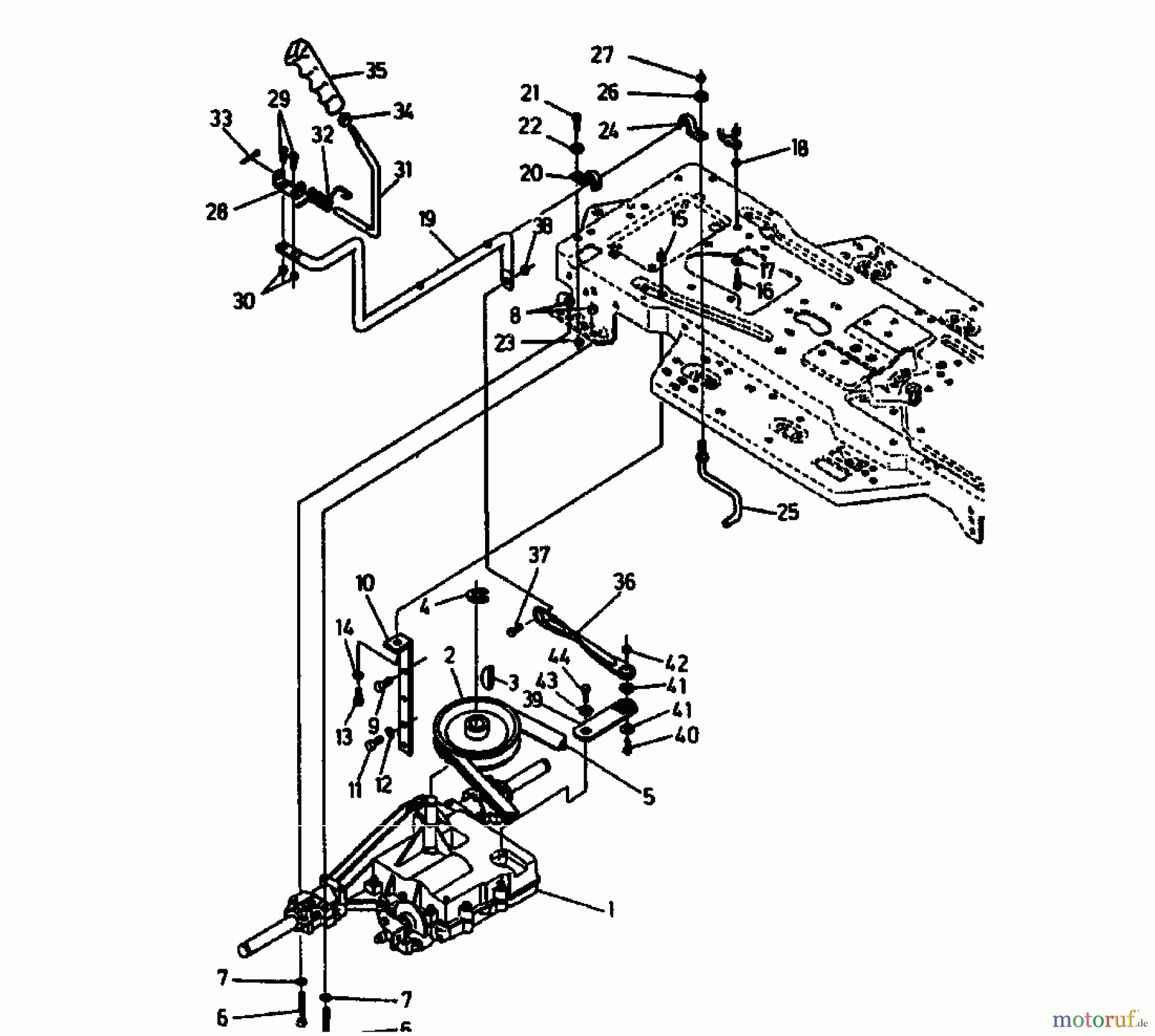  Golf Rasentraktoren SPIDER 270 SD 4 04015.08  (1992) Getriebe