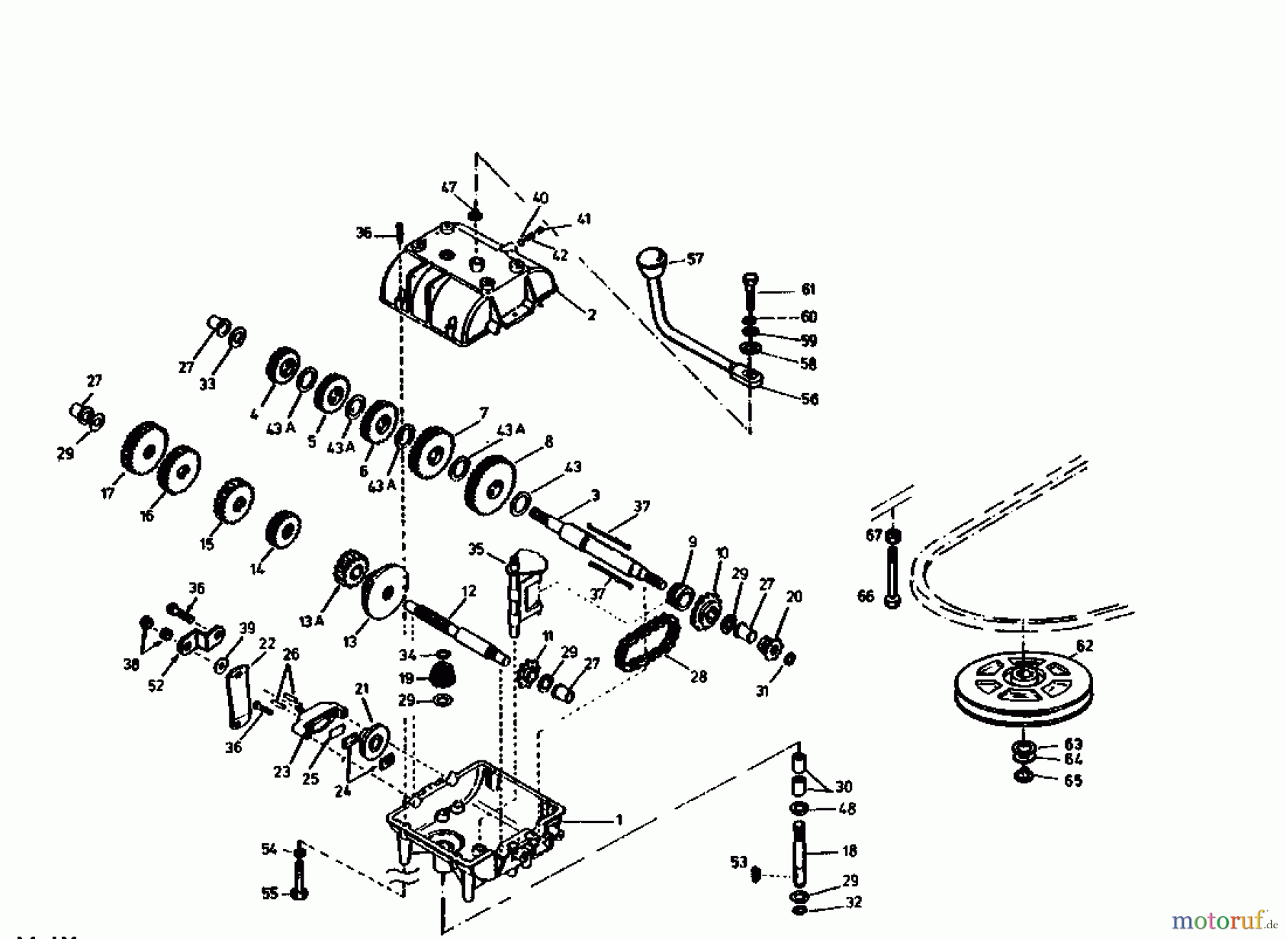  Gutbrod Rasentraktoren Sprint 1000 E 02840.07  (1992) Getriebe