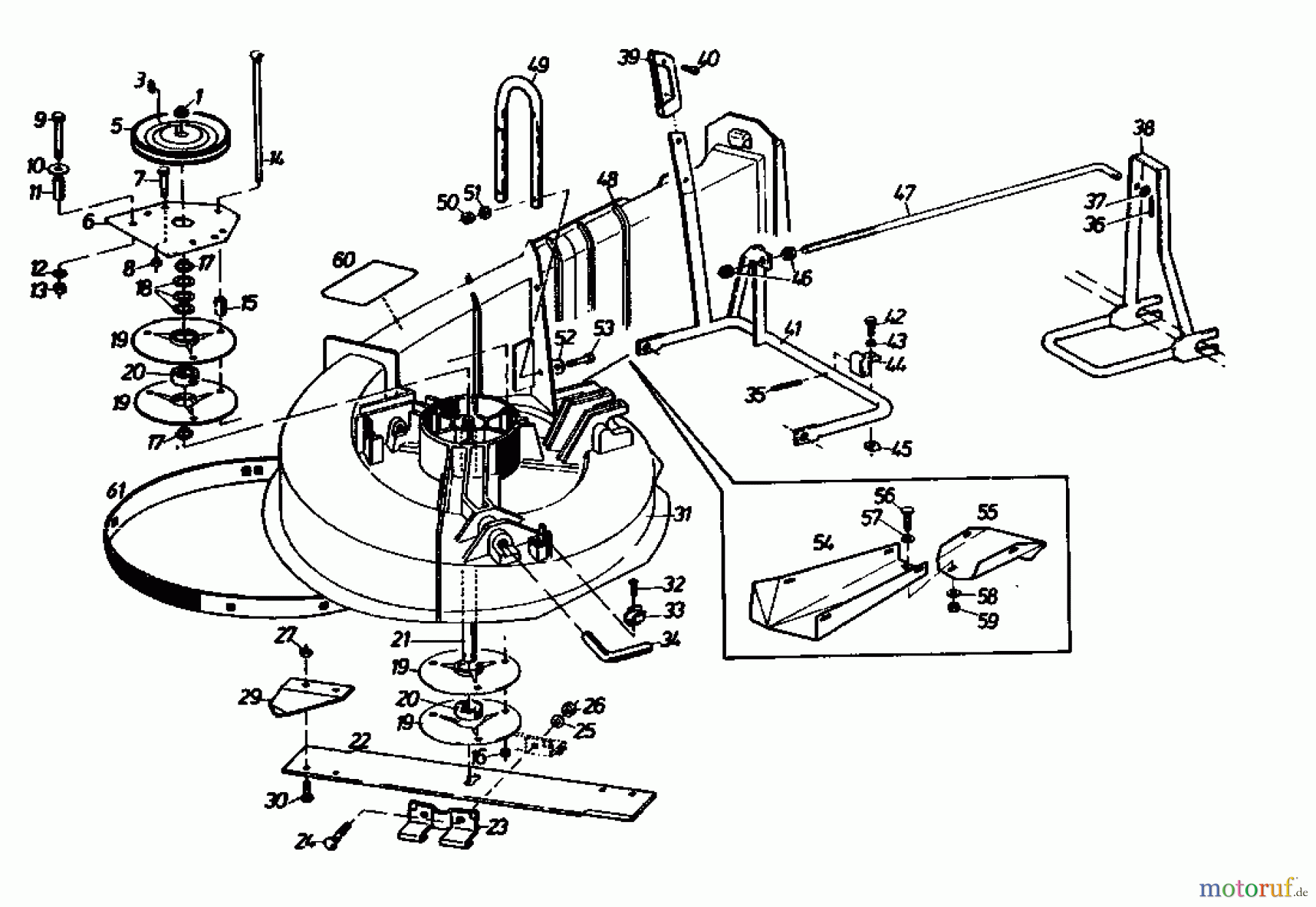  Gutbrod Rasentraktoren Sprint 1000 E 02840.07  (1992) Mähwerk 66cm