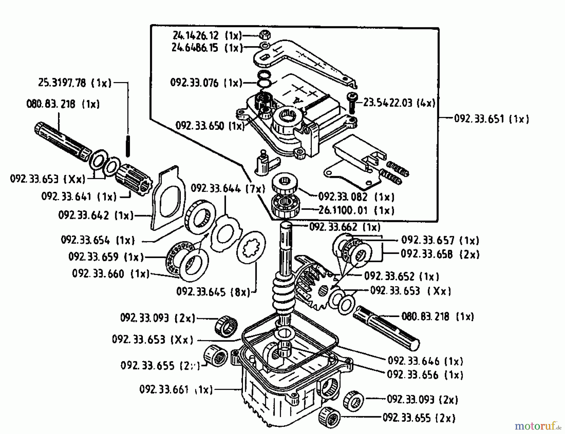  Gutbrod Balkenmäher BM 700 07510.04  (1993) Getriebe