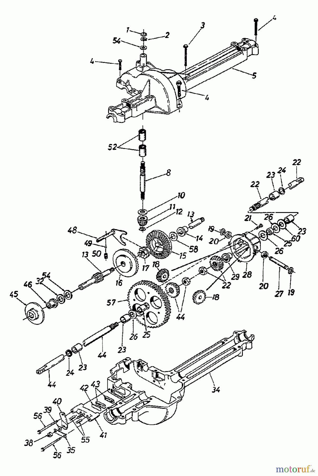  MTD Rasentraktoren 11/81 132-332D  (1992) Getriebe
