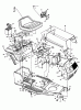 Brill Rasentraktoren 91 RTS 134I471E629 (1994) Ersatzteile Armaturenbrett, Motorhaube, Sitzwanne
