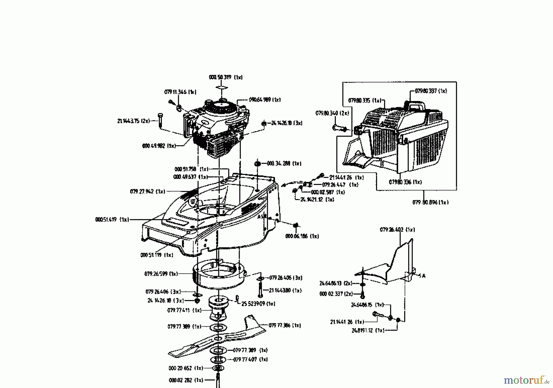  Gutbrod Motormäher mit Antrieb HB 48 RL 02815.04  (1995) Grundgerät
