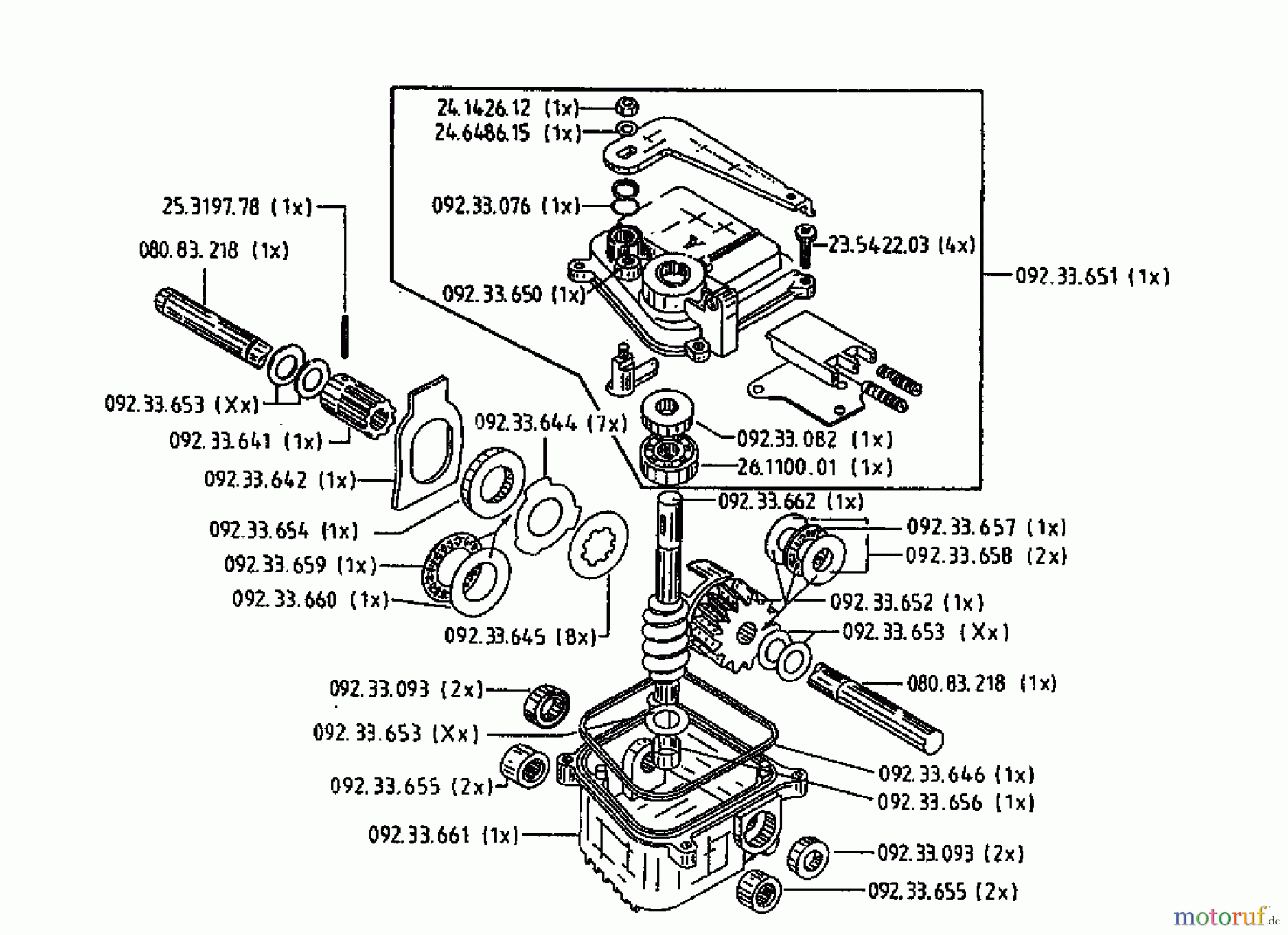  Gutbrod Balkenmäher BM 700 07510.04  (1995) Getriebe