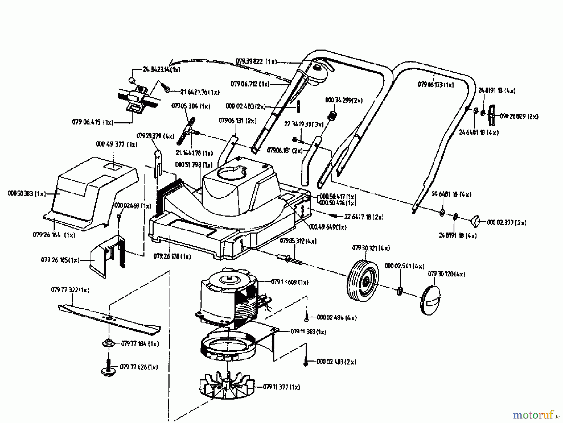  Golf Elektromäher 130 SE 02804.01  (1995) Grundgerät