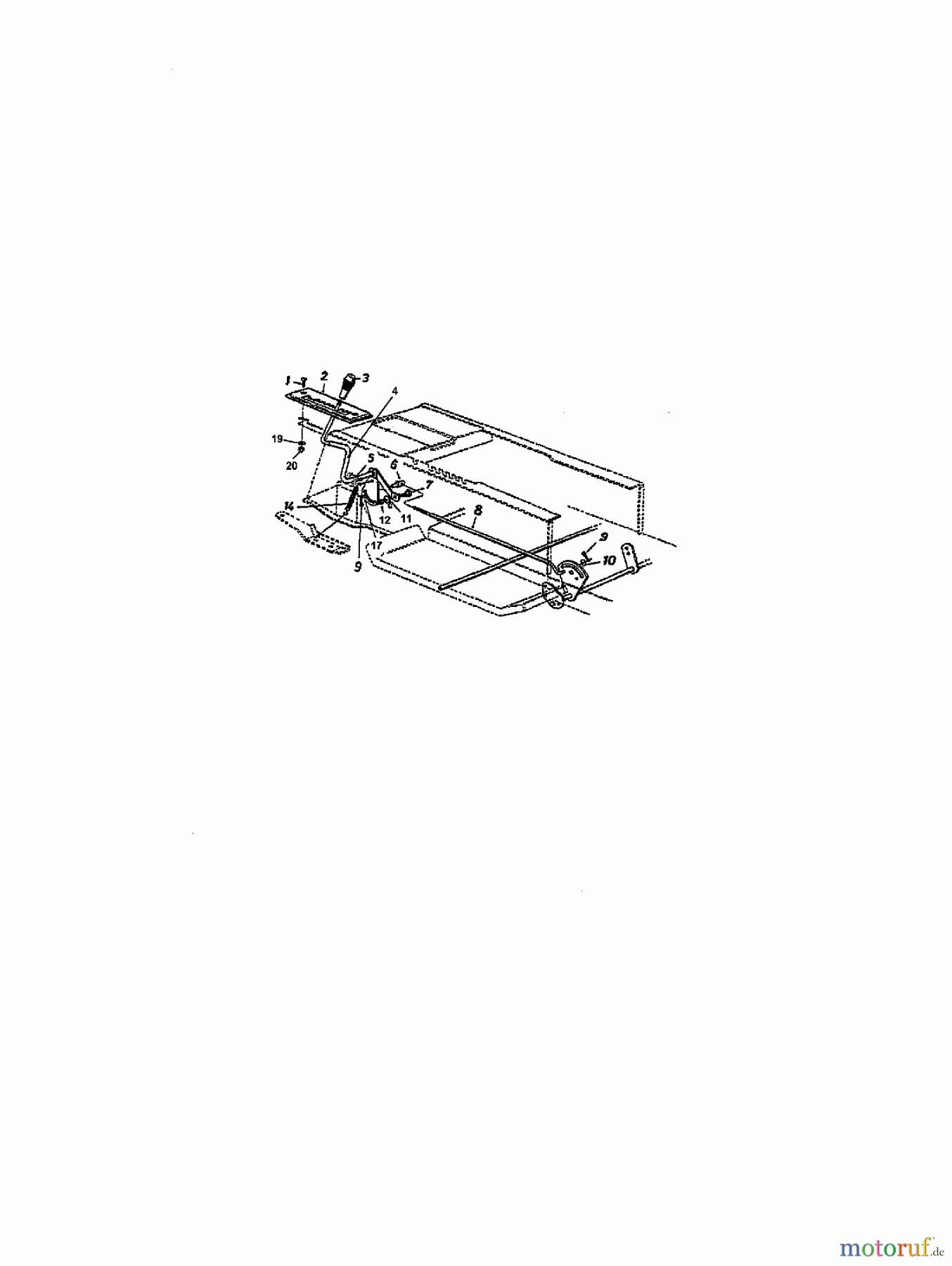  MTD Rasentraktoren 13/96 135N675F678  (1995) Schalthebel