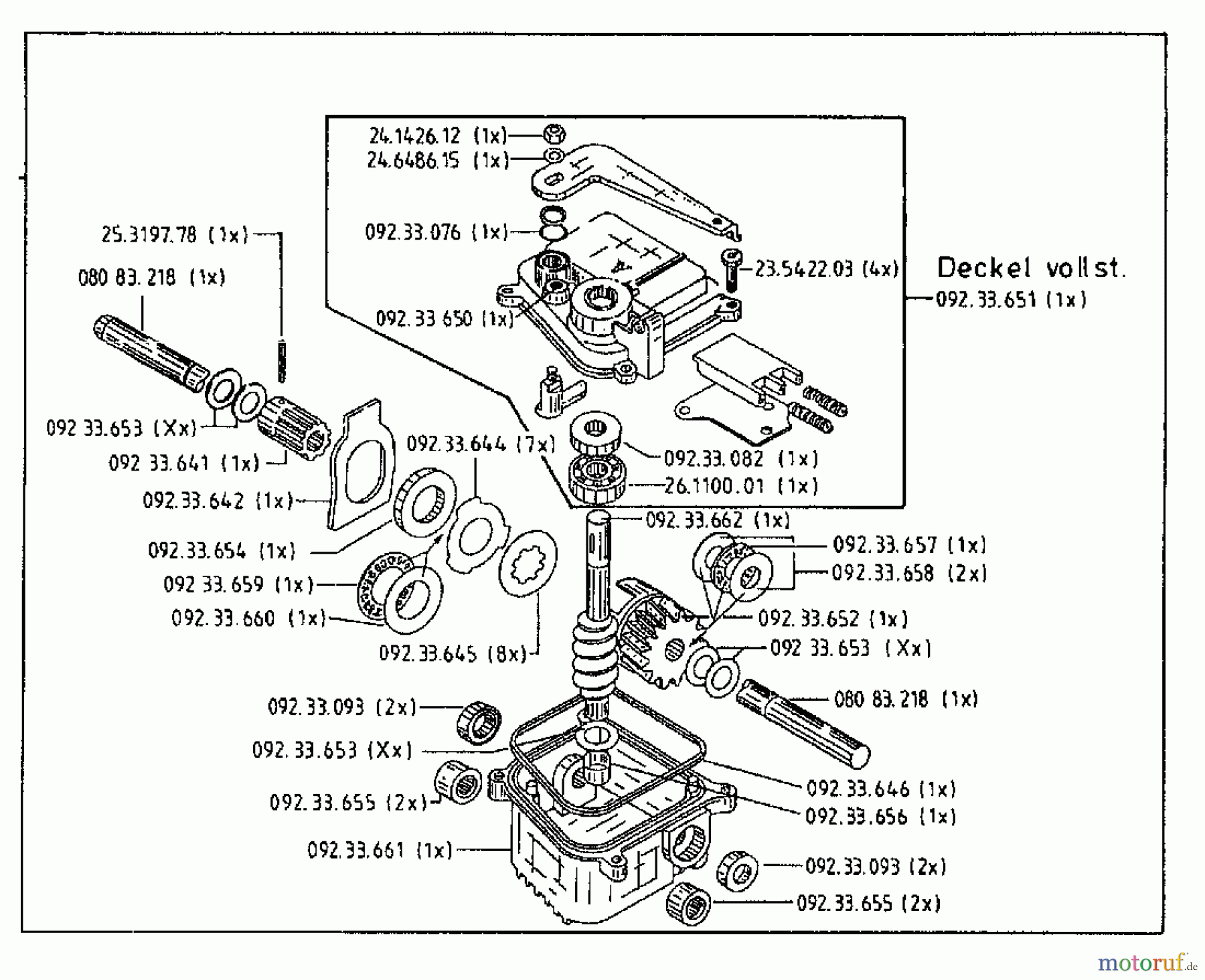  Gutbrod Balkenmäher BM 700 07510.04  (1996) Getriebe