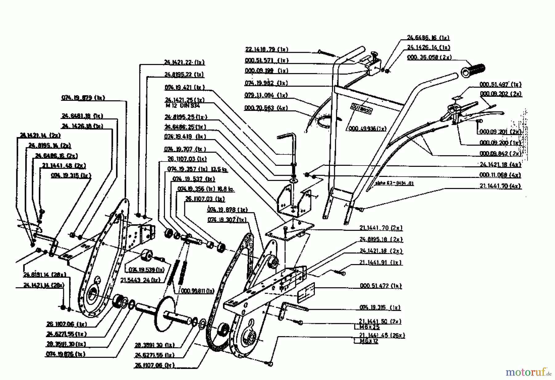  Gutbrod Motorhacken MB 62-52 K 07518.03  (1996) Grundgerät