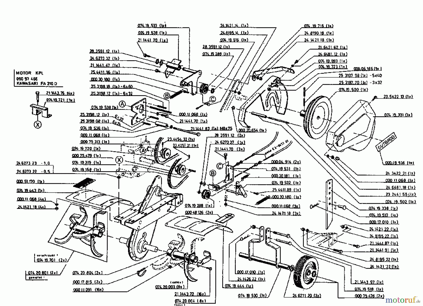  Gutbrod Motorhacken MB 62-52 K 07518.03  (1996) Grundgerät