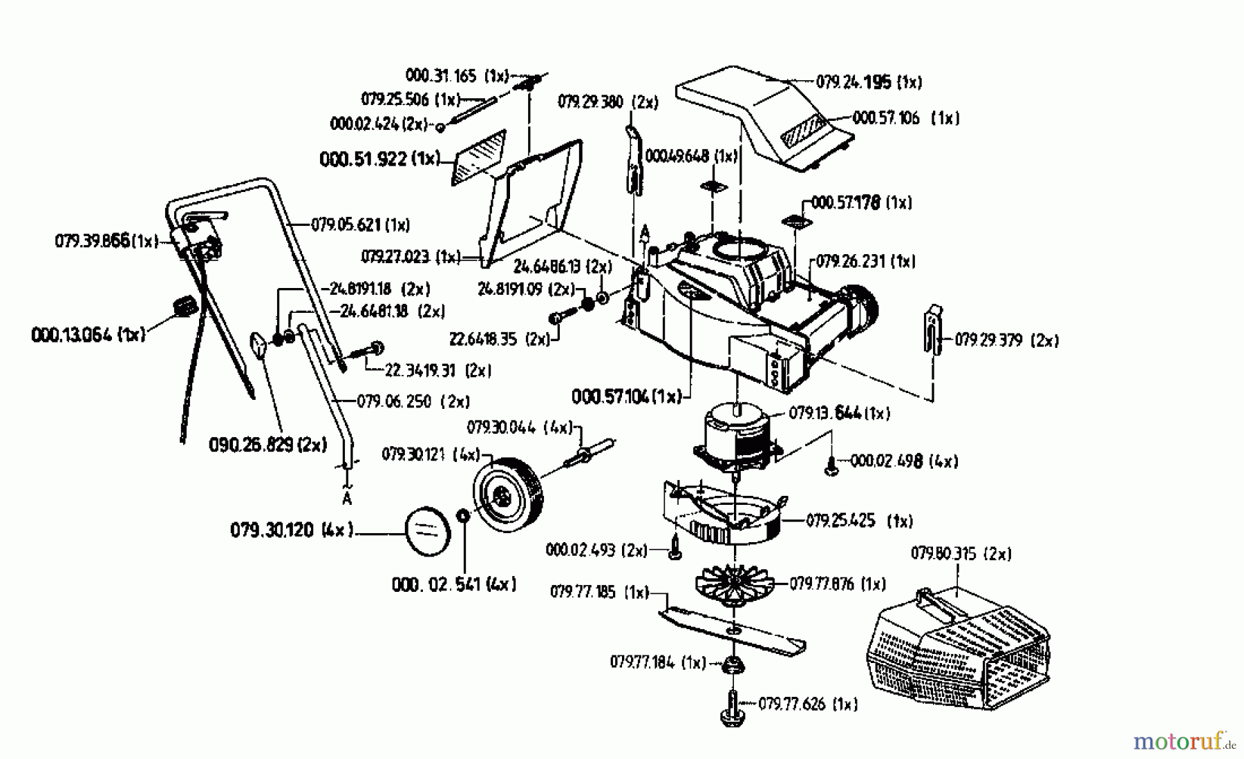  Golf Electric mower Junior-PL 04027.04  (1996) Basic machine