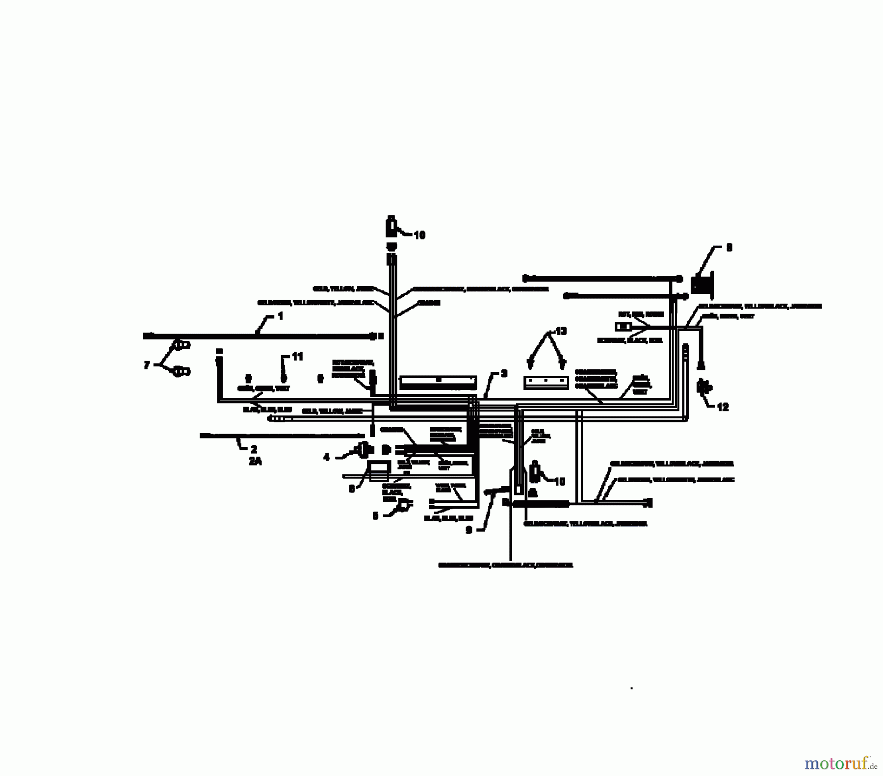  Brill Rasentraktoren 102/13 RTH 136N767N629  (1996) Schaltplan Vanguard