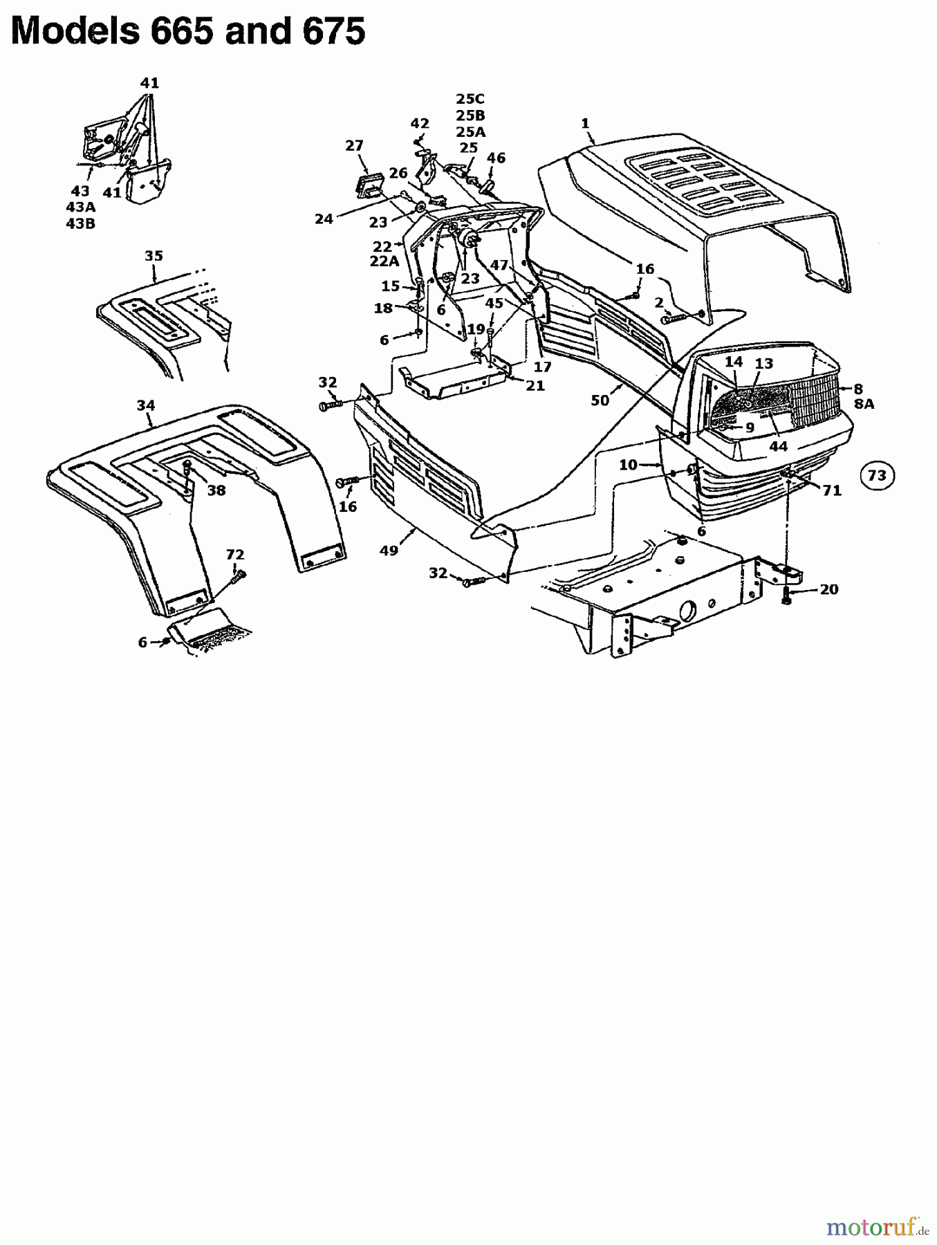  MTD Rasentraktoren B/160 13AM675F678  (1997] Armaturenbrett, Motorhaube, Sitzwanne