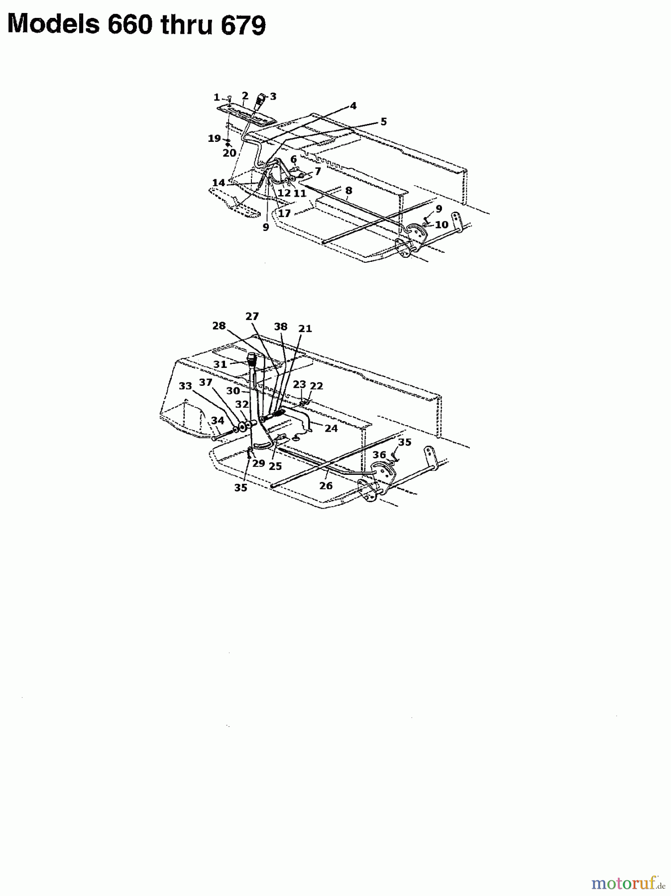  MTD Rasentraktoren B 145 13AM675G678  (1997) Geschwindigkeitsregelung