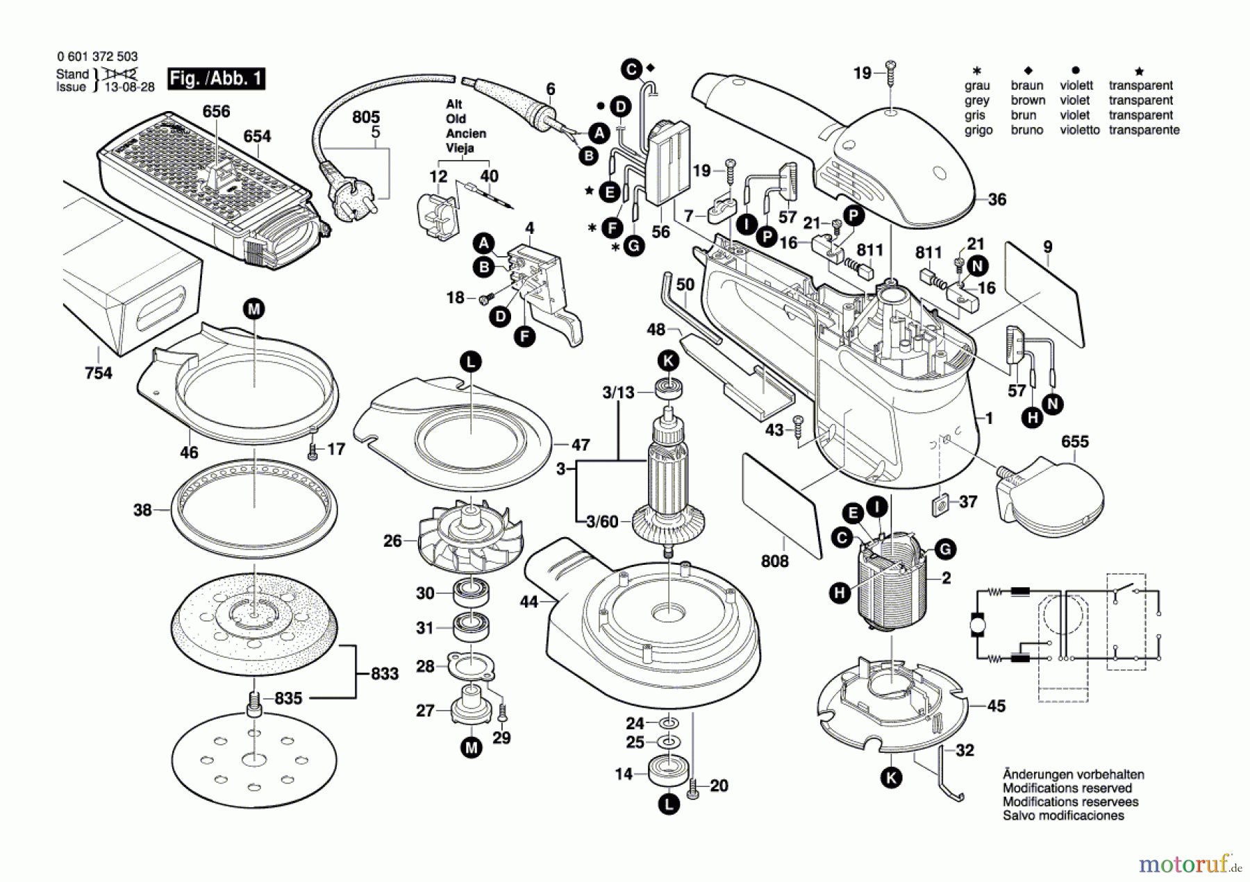  Bosch Werkzeug Exzenterschleifer GEX 125 AC Seite 1