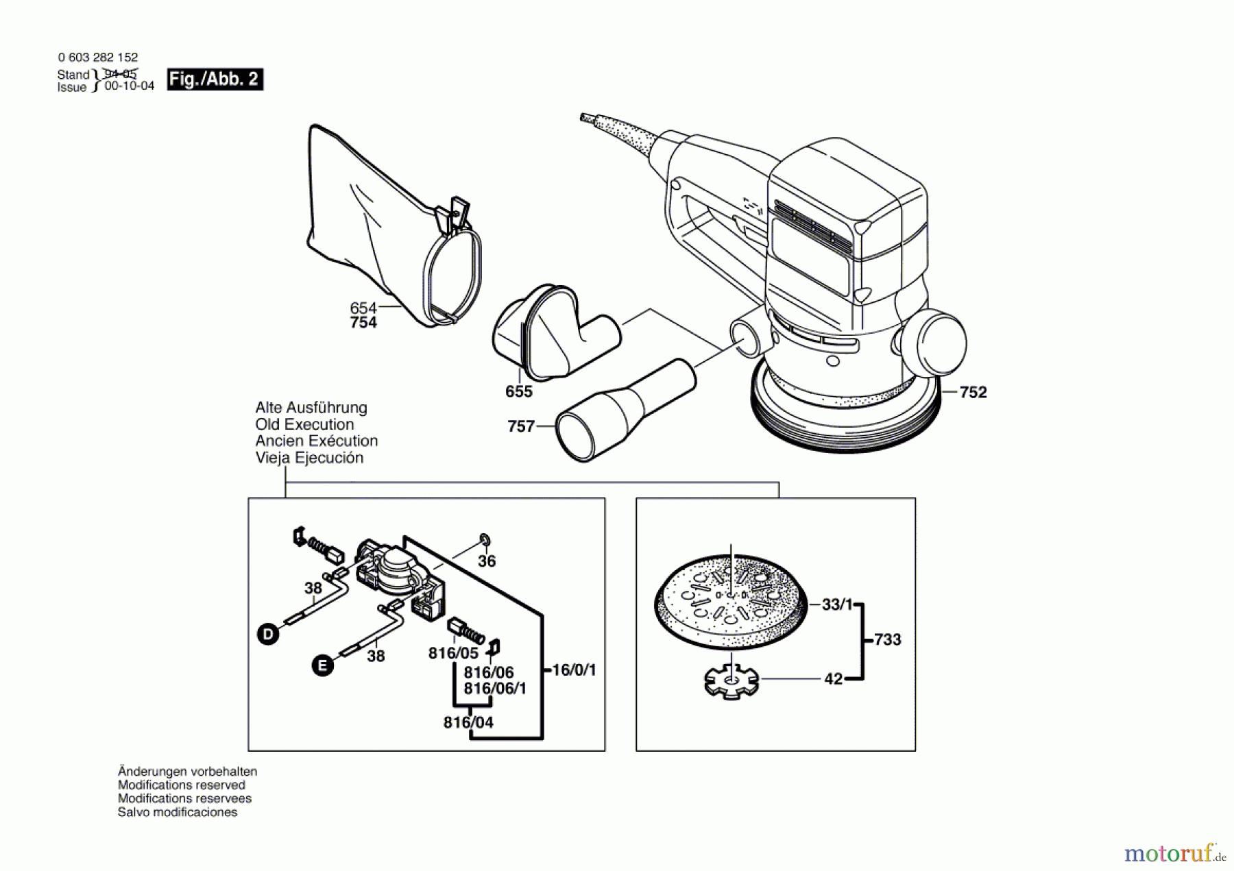  Bosch Werkzeug Exzenterschleifer PEX 115 A-1 Seite 2