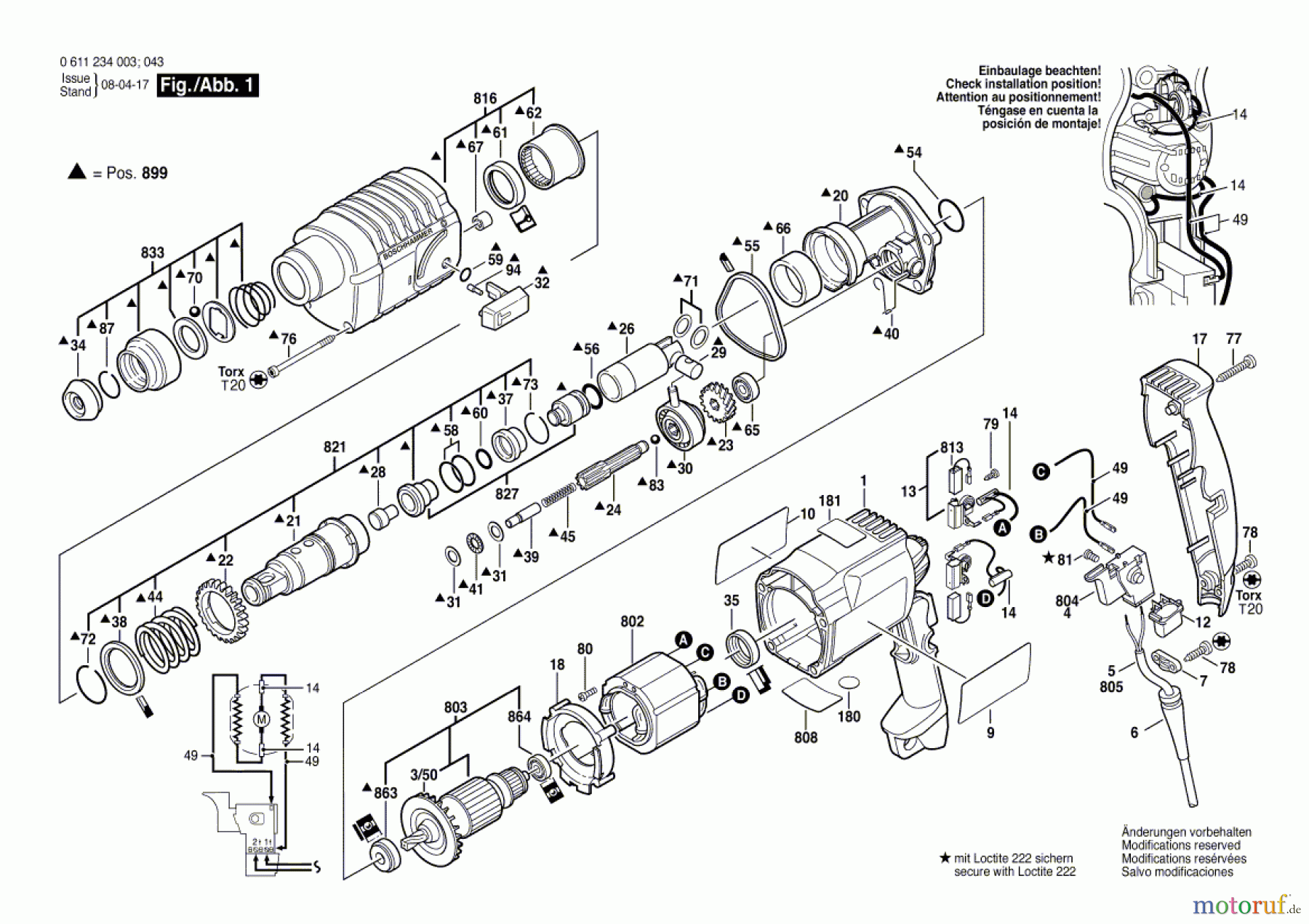  Bosch Werkzeug Bohrhammer GBH 2-20 S Seite 1