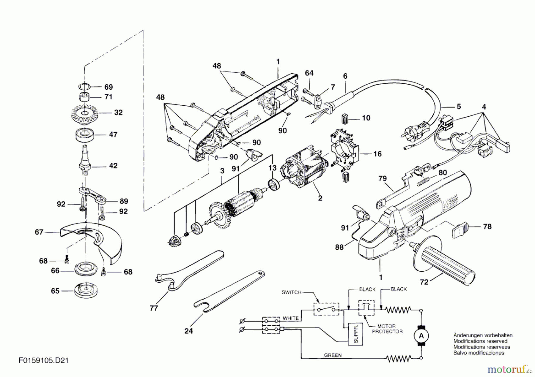 Bosch Werkzeug Winkelschleifer 9105 H2 Seite 1