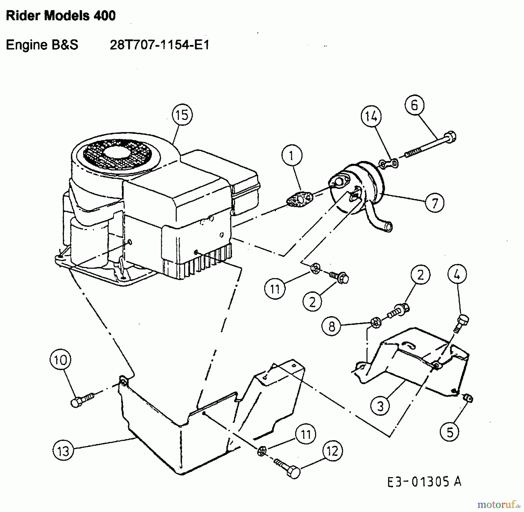  Univert Rasentraktoren 130 BF 13AA47UF663  (2000) Motorzubehör