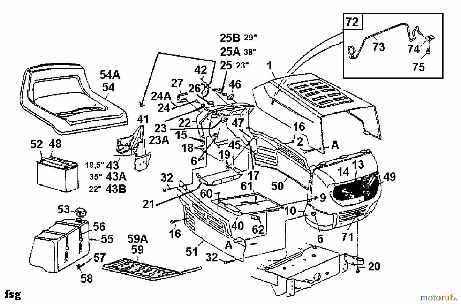  Edt Rasentraktoren EDT 145 H-102 13CP793N610  (1999) Motorhaube 3-Style