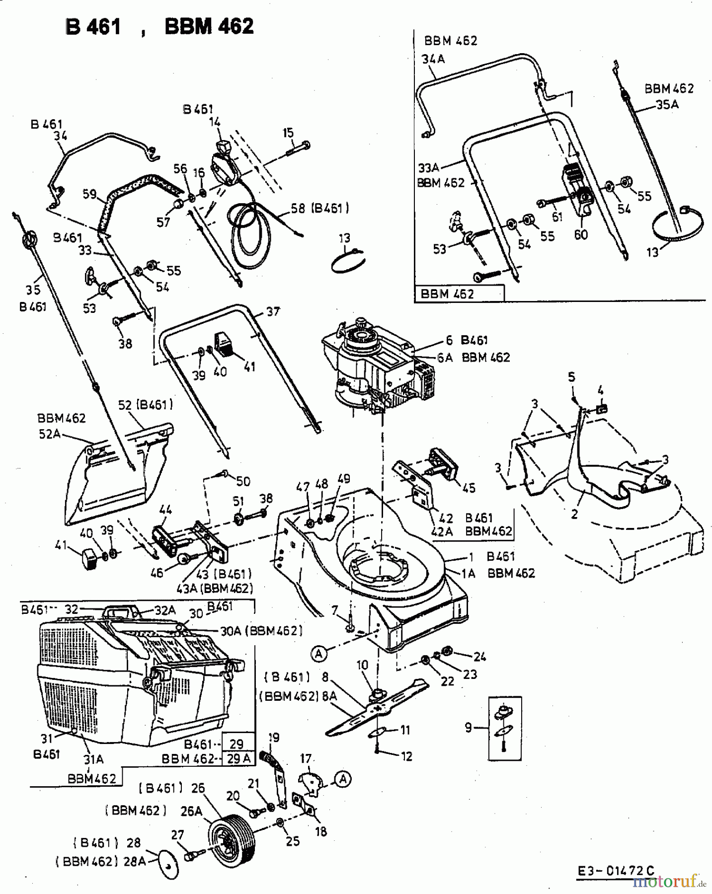  Fleurelle Motormäher B 461 11C-661A619  (2003) Grundgerät