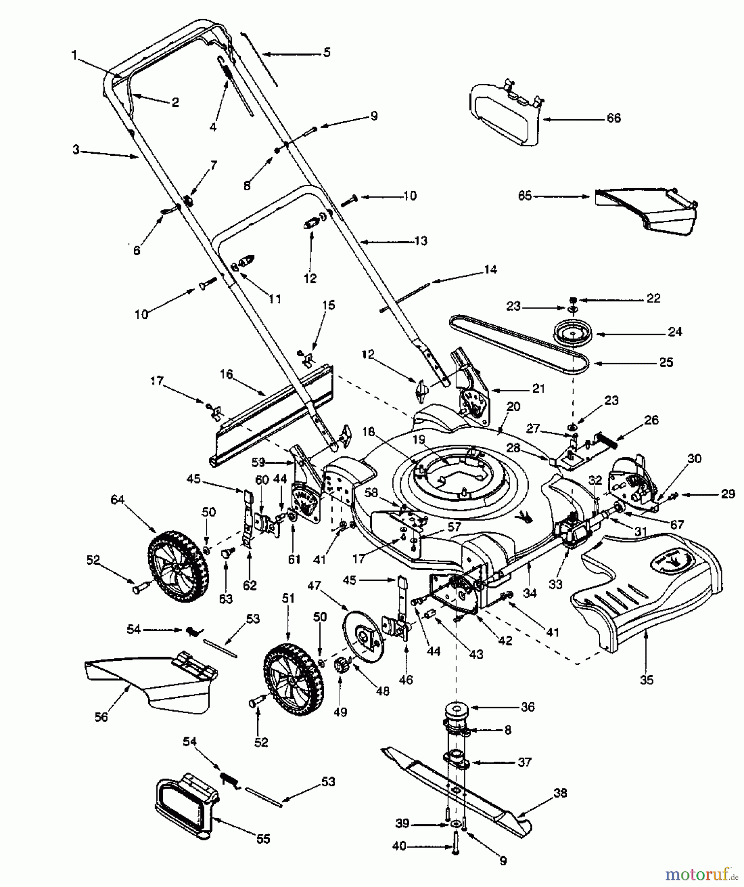  Mastercut Motormäher mit Antrieb GF 56 12A-264A659  (2000) Grundgerät