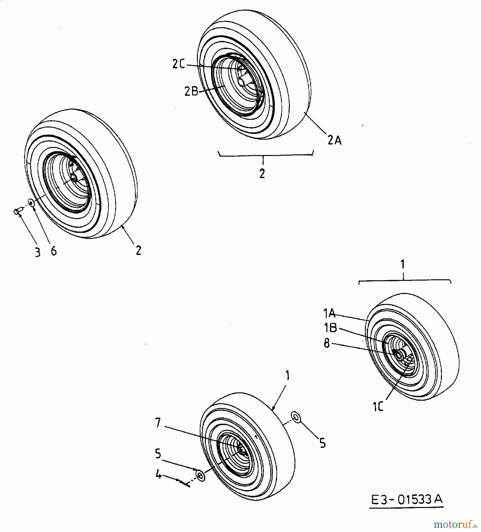 Raiffeisen Rasentraktoren RMH 6,5-60 13A6064-628  (2001) Räder