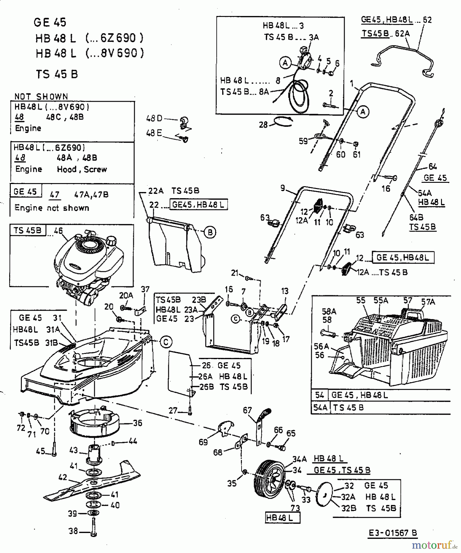  Gutbrod Petrol mower HB 48 L 11C-T38V690  (2002) Basic machine