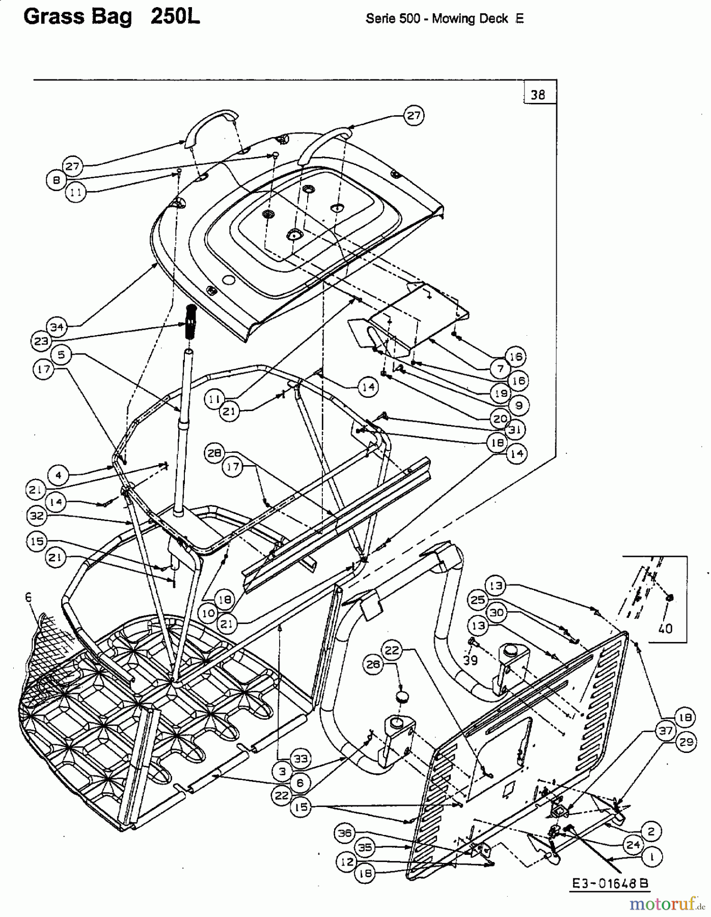  Gutbrod Rasentraktoren GLX 92 RA 13AA506E690  (2002) Grasfangkorb