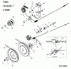 MTD T 380/50 21A-382A678 (2004) Listas de piezas de repuesto y dibujos Drive system tines