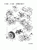 MTD H 145 13AA698F678 (2004) Listas de piezas de repuesto y dibujos Drive system, Pedals, Rear wheels