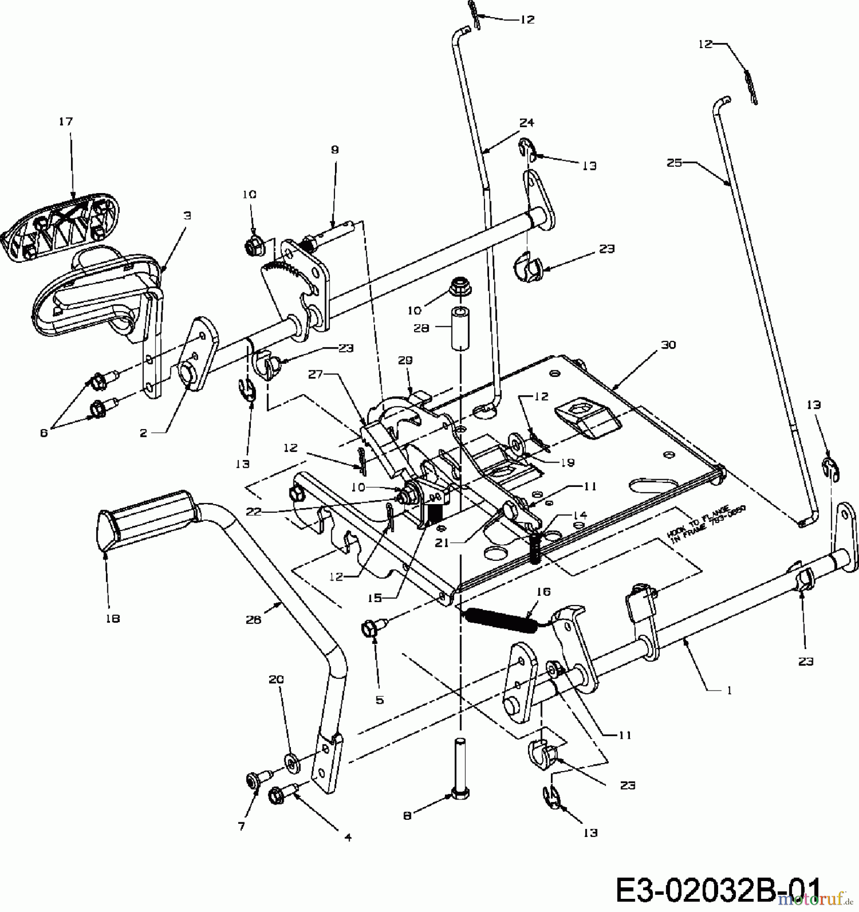  Gutbrod Rasentraktoren GLX 105 RHL 13BP516N690  (2006) Pedale