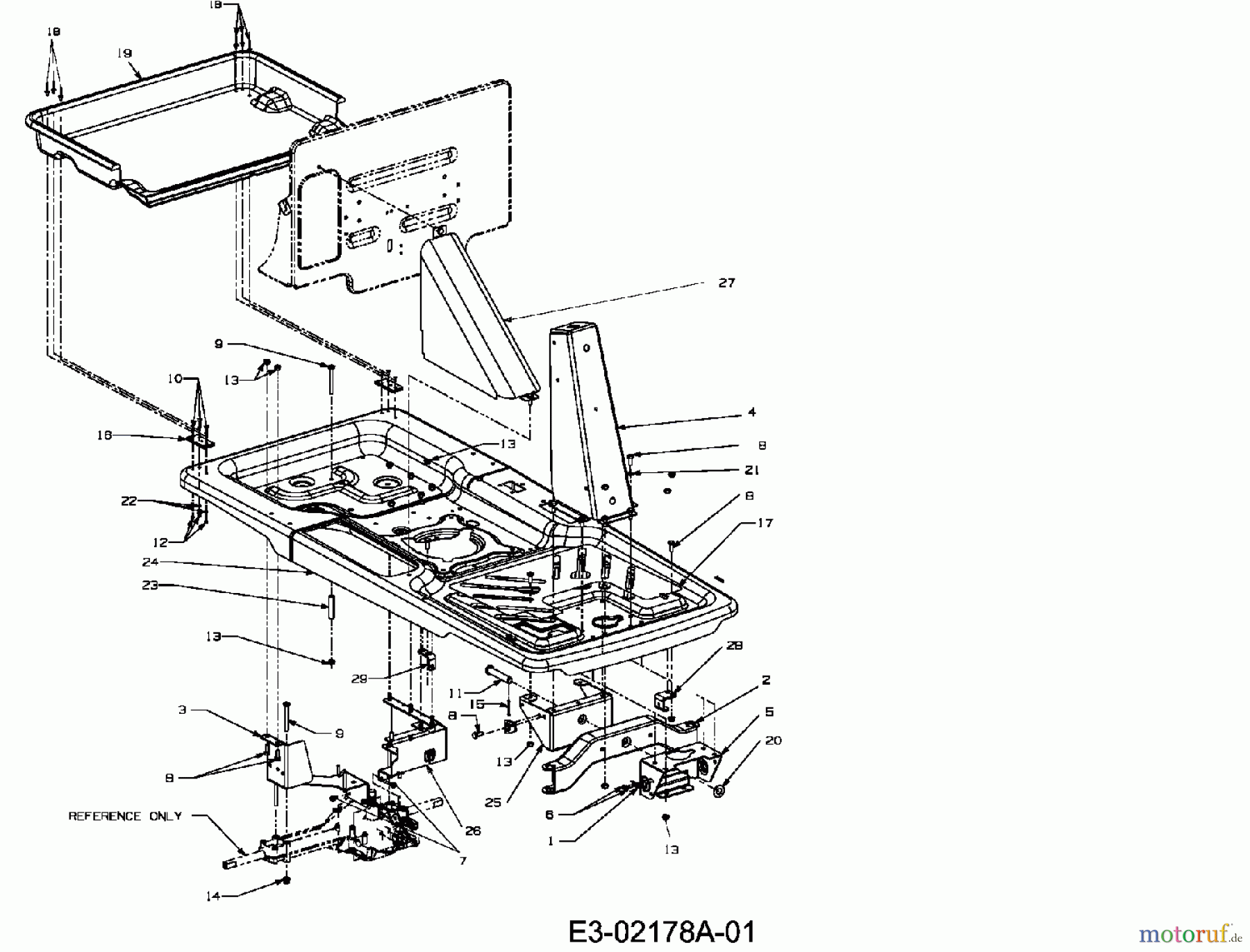  Greencut Rasentraktoren AT 506/06 13B7064-639  (2006) Rahmen, Vorderachse