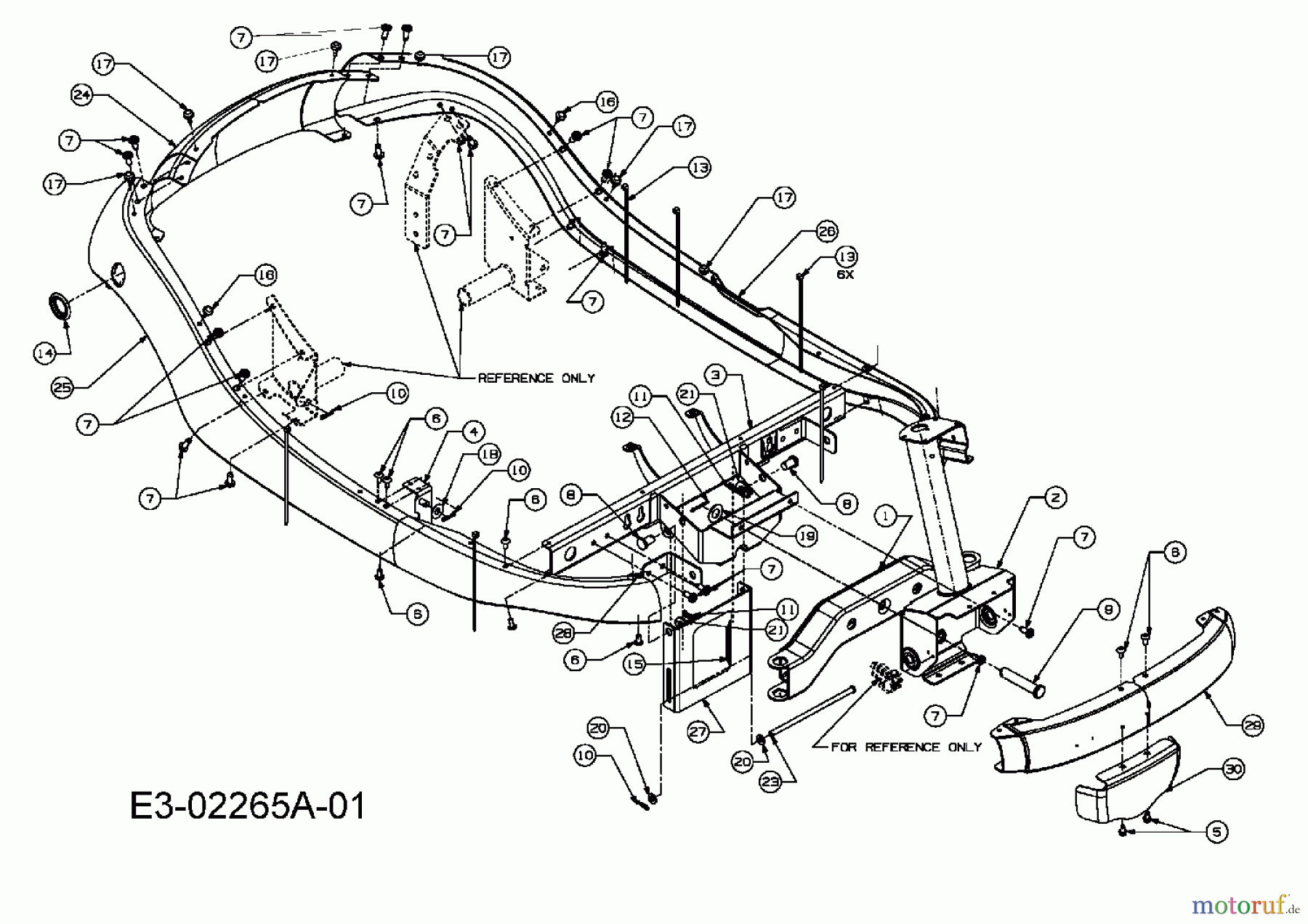  MTD Rasentraktoren Sprinto 13B-33E-678  (2006) Rahmen