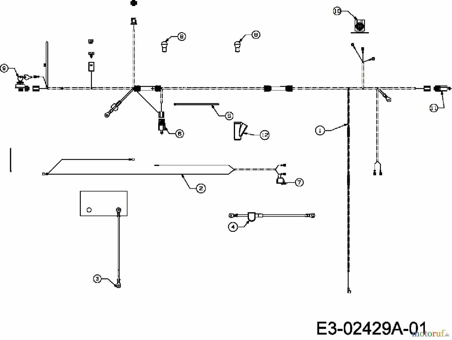  Bolens Rasentraktoren T 125/36 RD 13DH471E684  (2007) Elektroteile