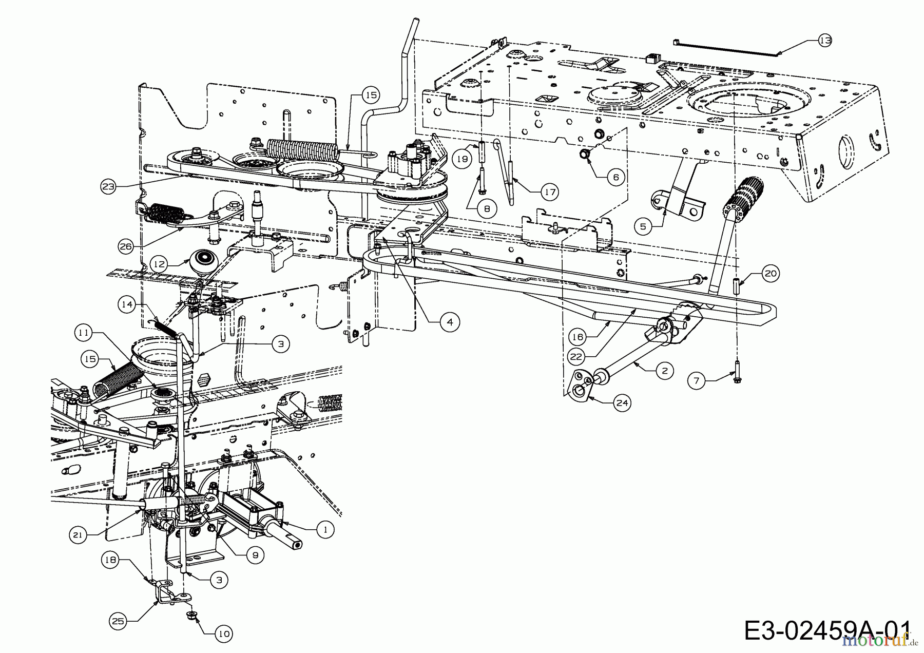 Cub Cadet Rasentraktoren CC 714 TE 13B277DE603 (2014) Fahrantrieb, Pedale