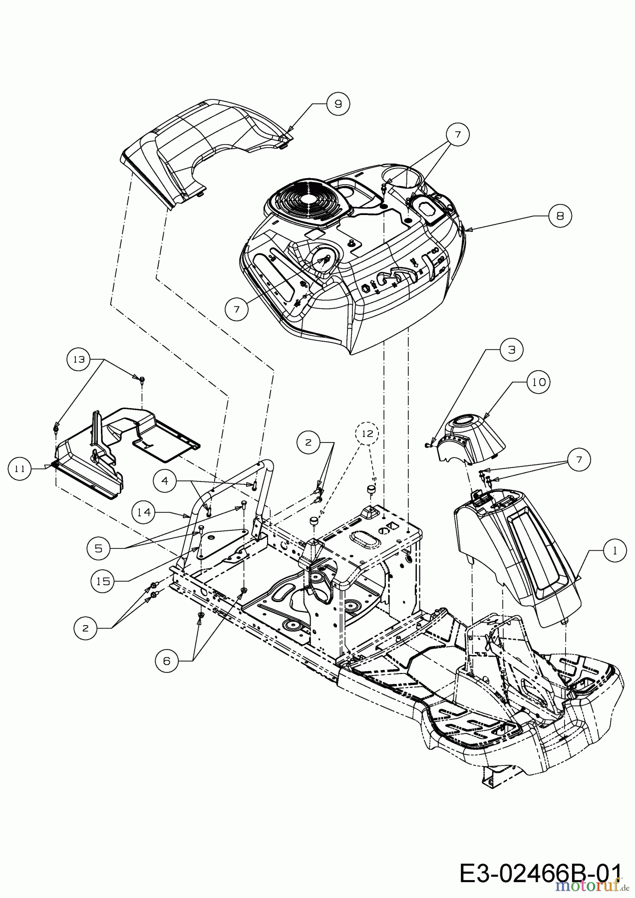  Cub Cadet Rasentraktoren CC 114 TD 13B226JD603  (2016) Verkleidungen