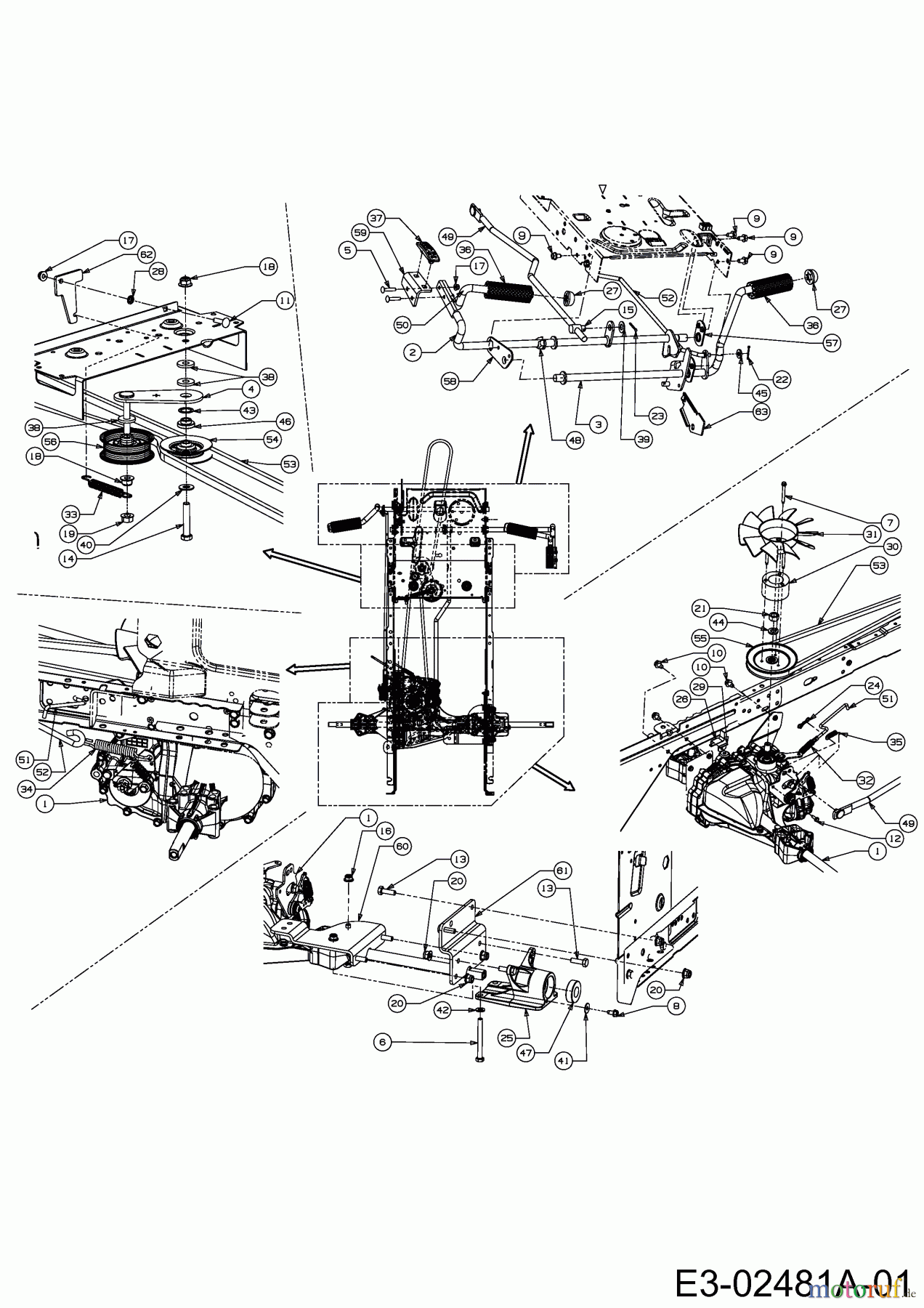  Colombia Rasentraktoren PX 180 KT 105 H 13HG71GN646  (2014) Fahrantrieb