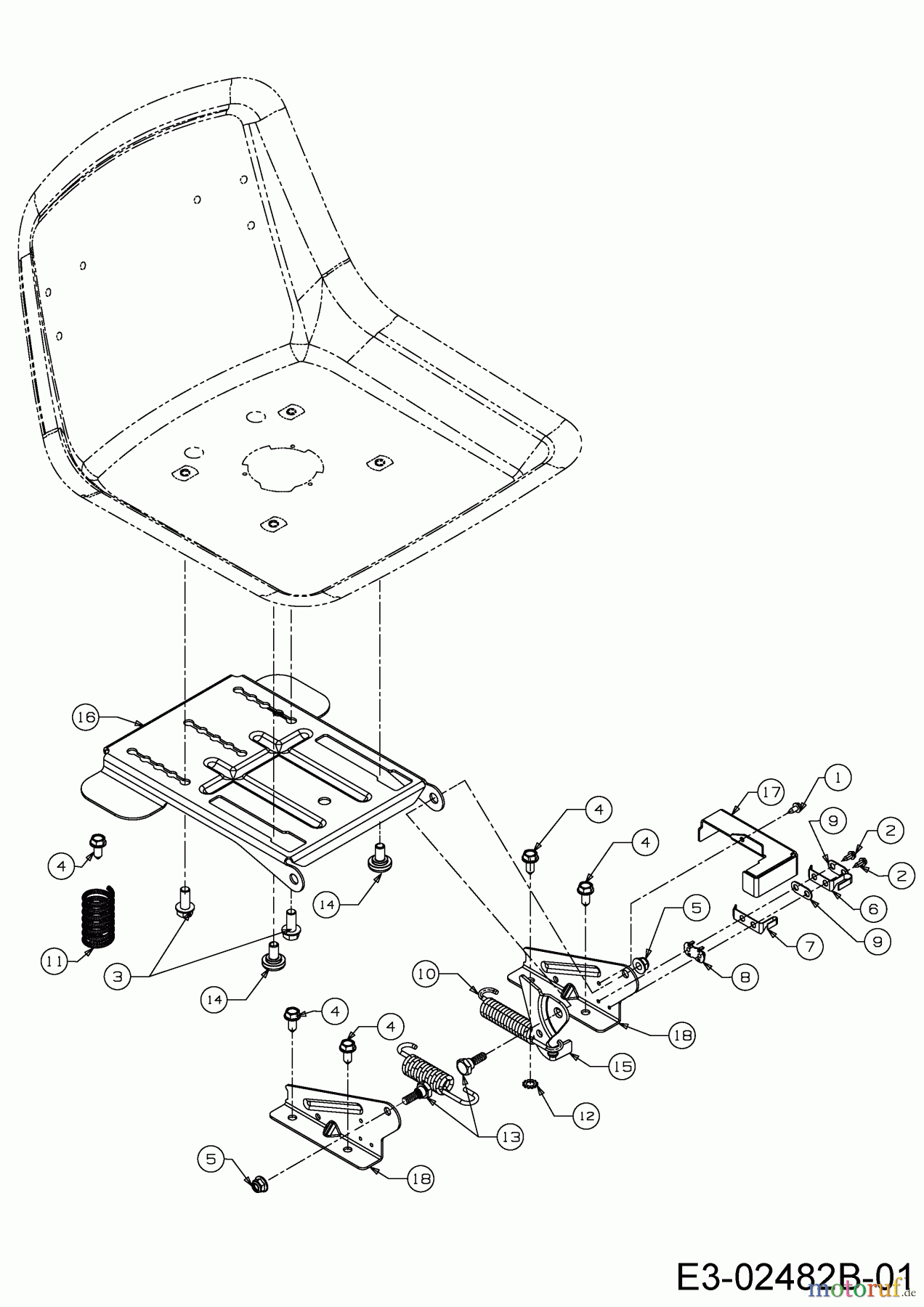  Dormak Rasentraktoren TX 36 H 13IM71SE699  (2017) Sitzträger