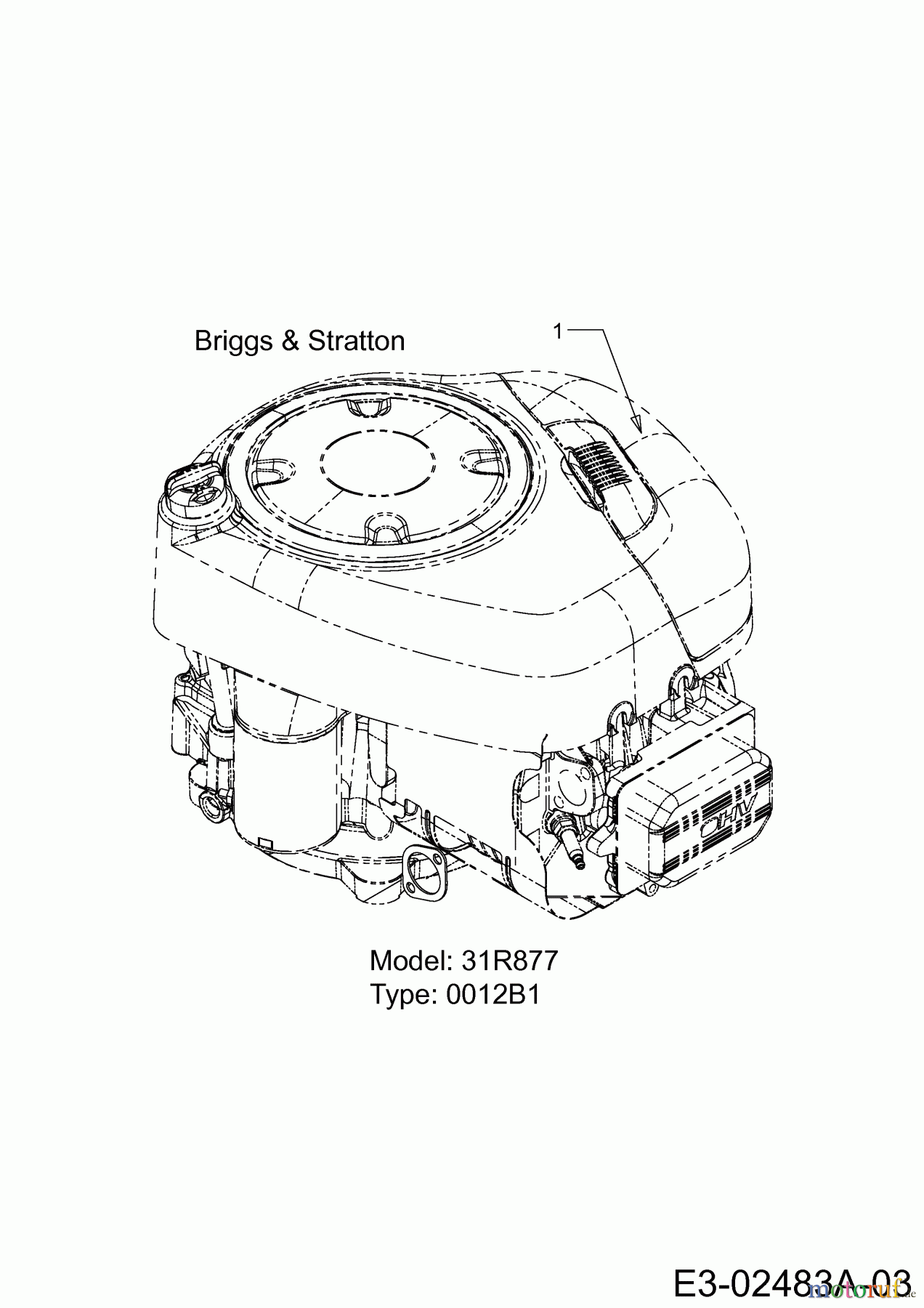 Cub Cadet Rasentraktoren CC 1019 HG 13AJ93AG603  (2014) Motor Briggs & Stratton