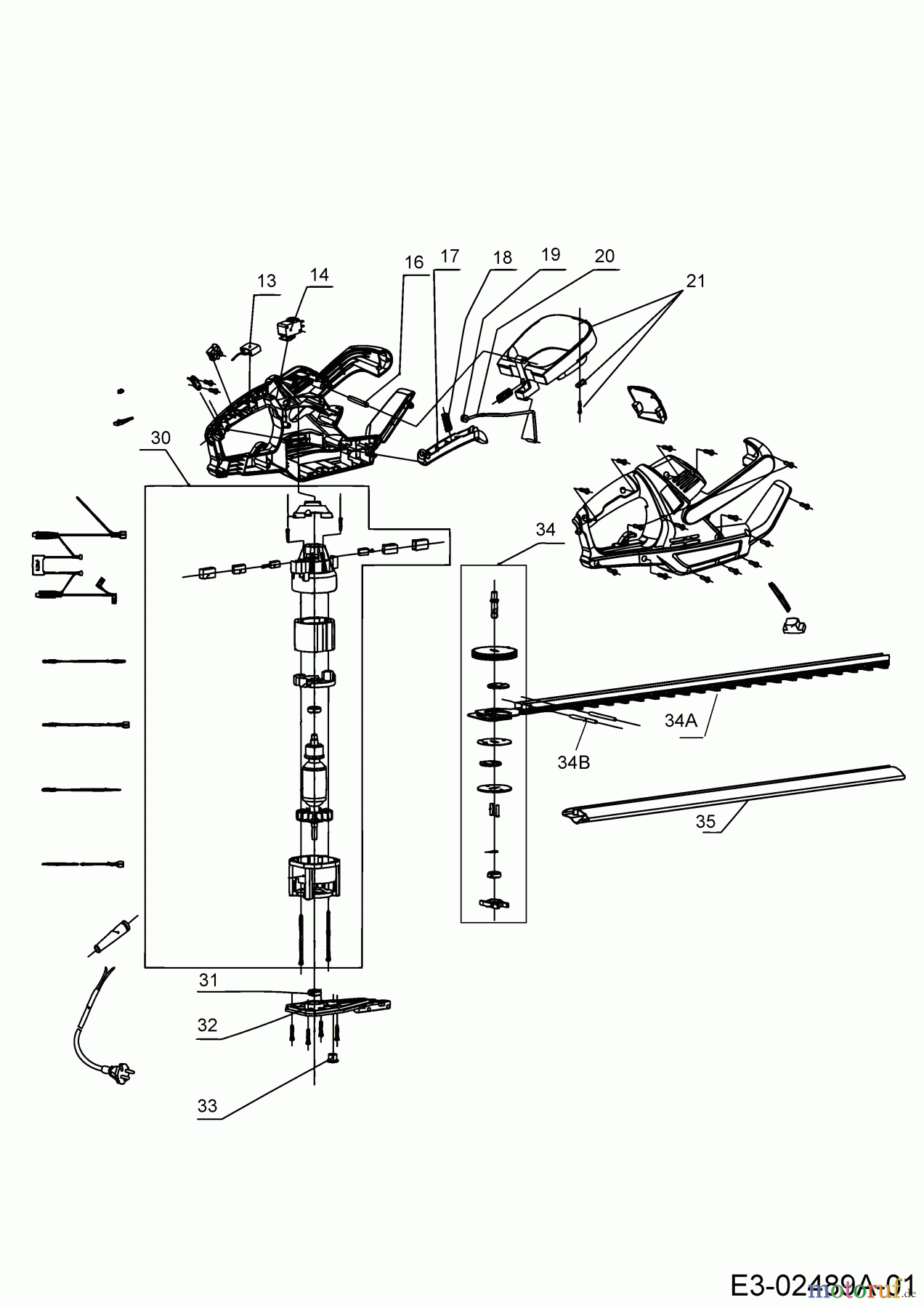  Wolf-Garten Elektroheckenscheren HS 60 E 41AF0EE5650  (2018) Grundgerät