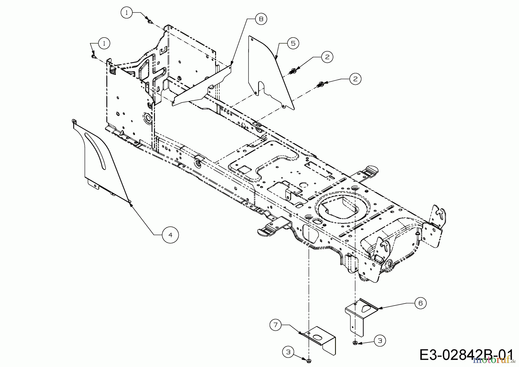  Massey Ferguson Rasentraktoren MF 42-18 SH 13HD93GG695  (2016) Abdeckungen Rahmen