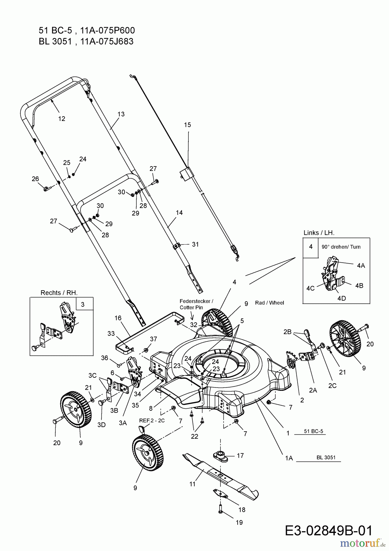  MTD Motormäher 51 BC-5 11A-075P600  (2015) Grundgerät