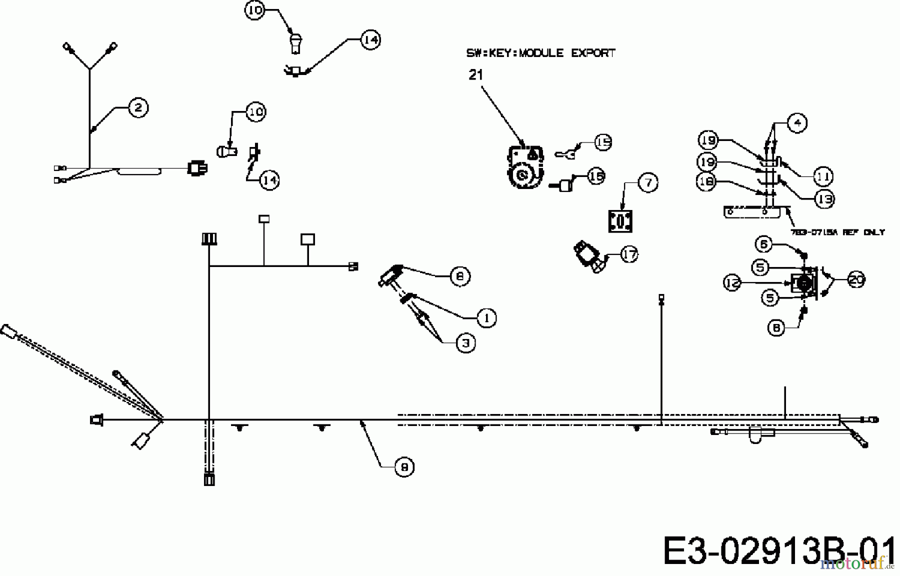  Gutbrod Rasentraktoren DLX 127 SAL 13AP606P690  (2007) Elektroteile