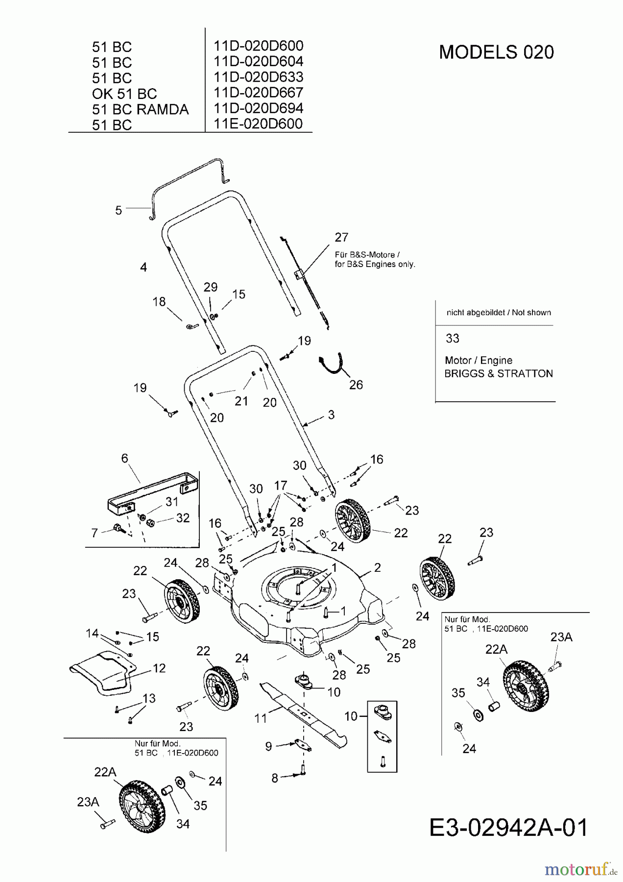  Ramda Petrol mower 51 BC 11D-020D694  (2006) Basic machine