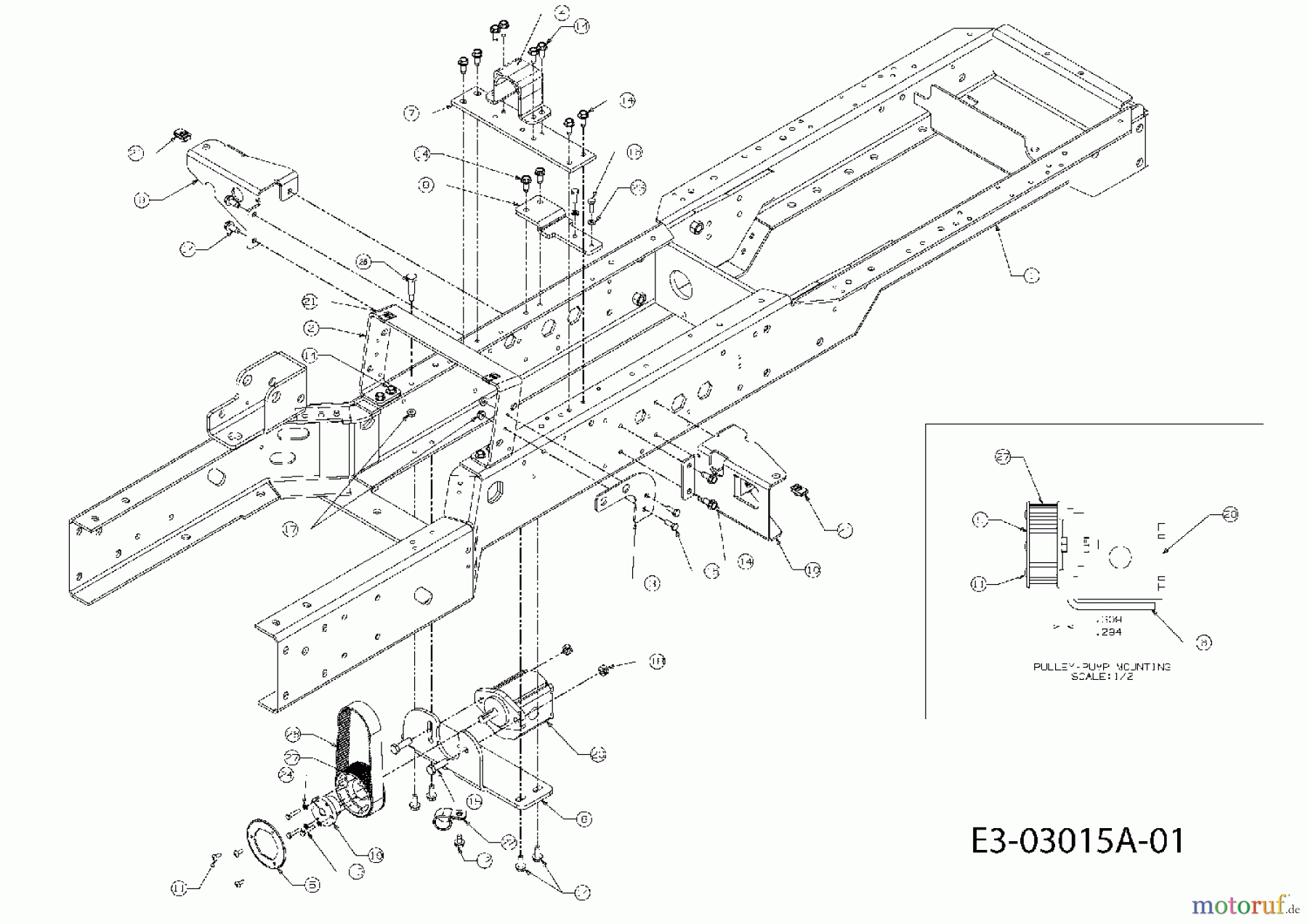  Massey Ferguson Kompakttraktoren MF 22-20 GC 54AE52L-695  (2007) Rahmen
